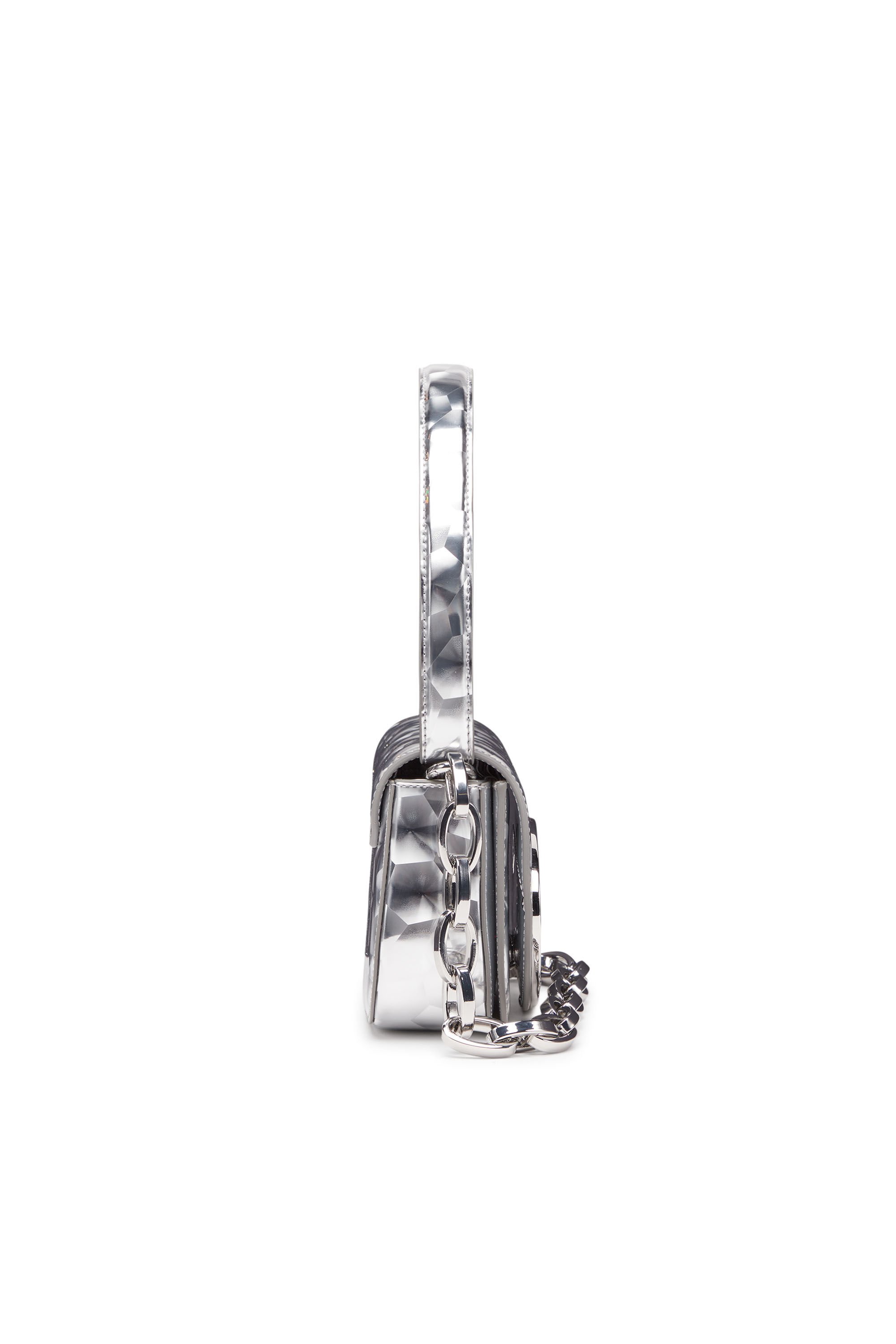 Women's 1DR-Iconic shoulder bag with mirror effect | Silver