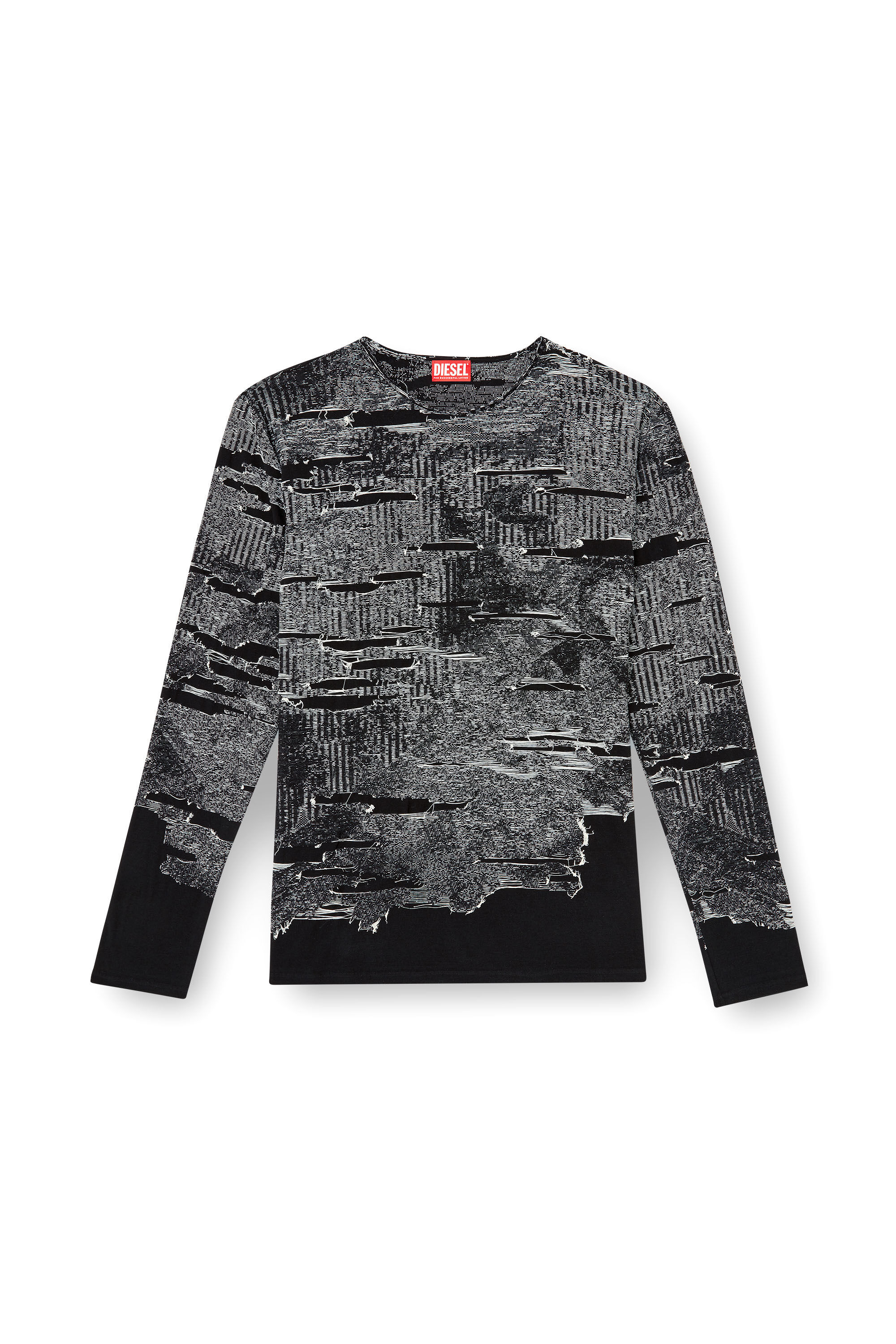 ★送関込み★ Diesel K-Cadmo Distressed jumper Men's Jumper with engineered distressing | Black | Diesel