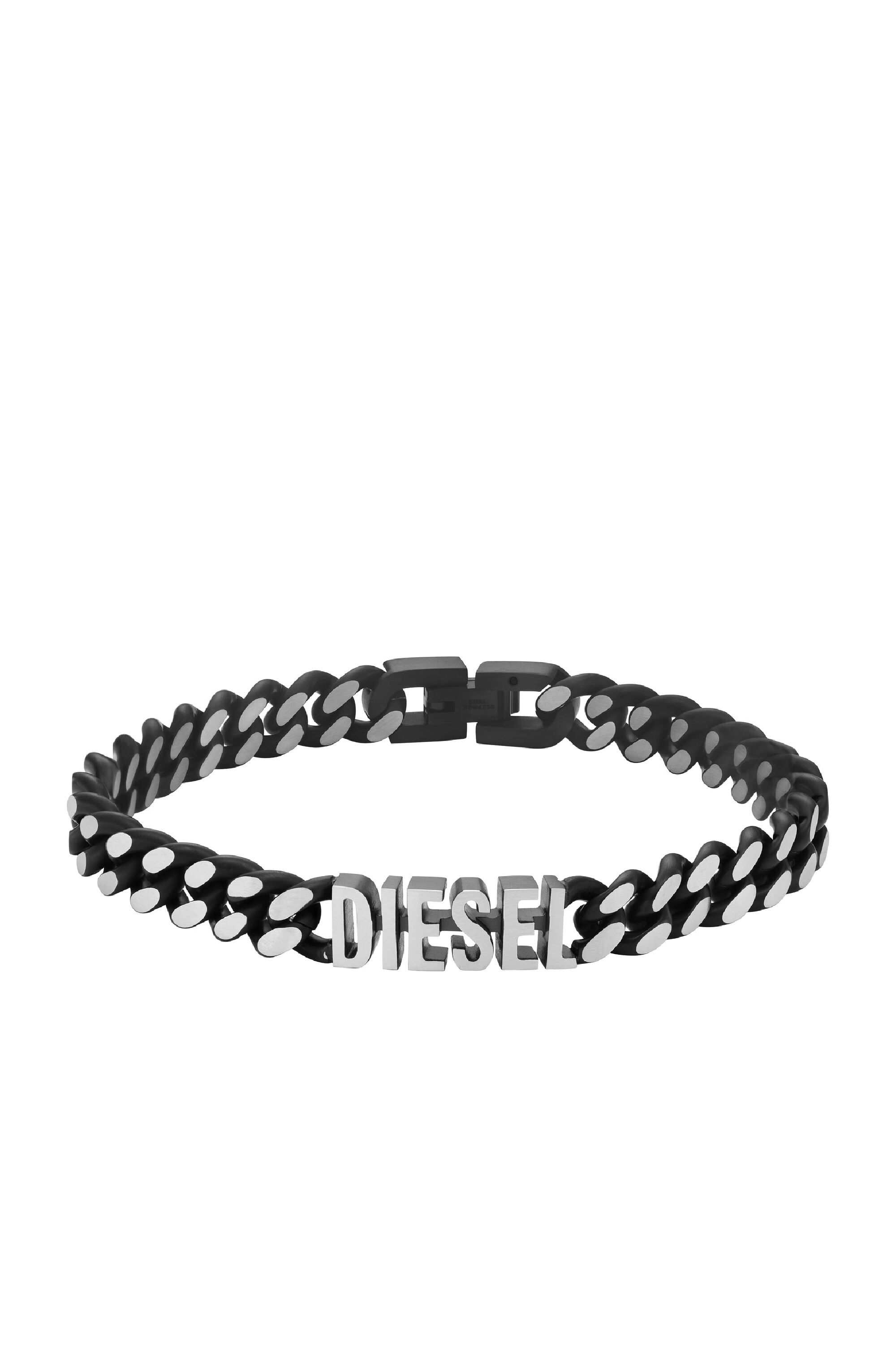 Women's Black stainless steel chain necklace | Black | Diesel