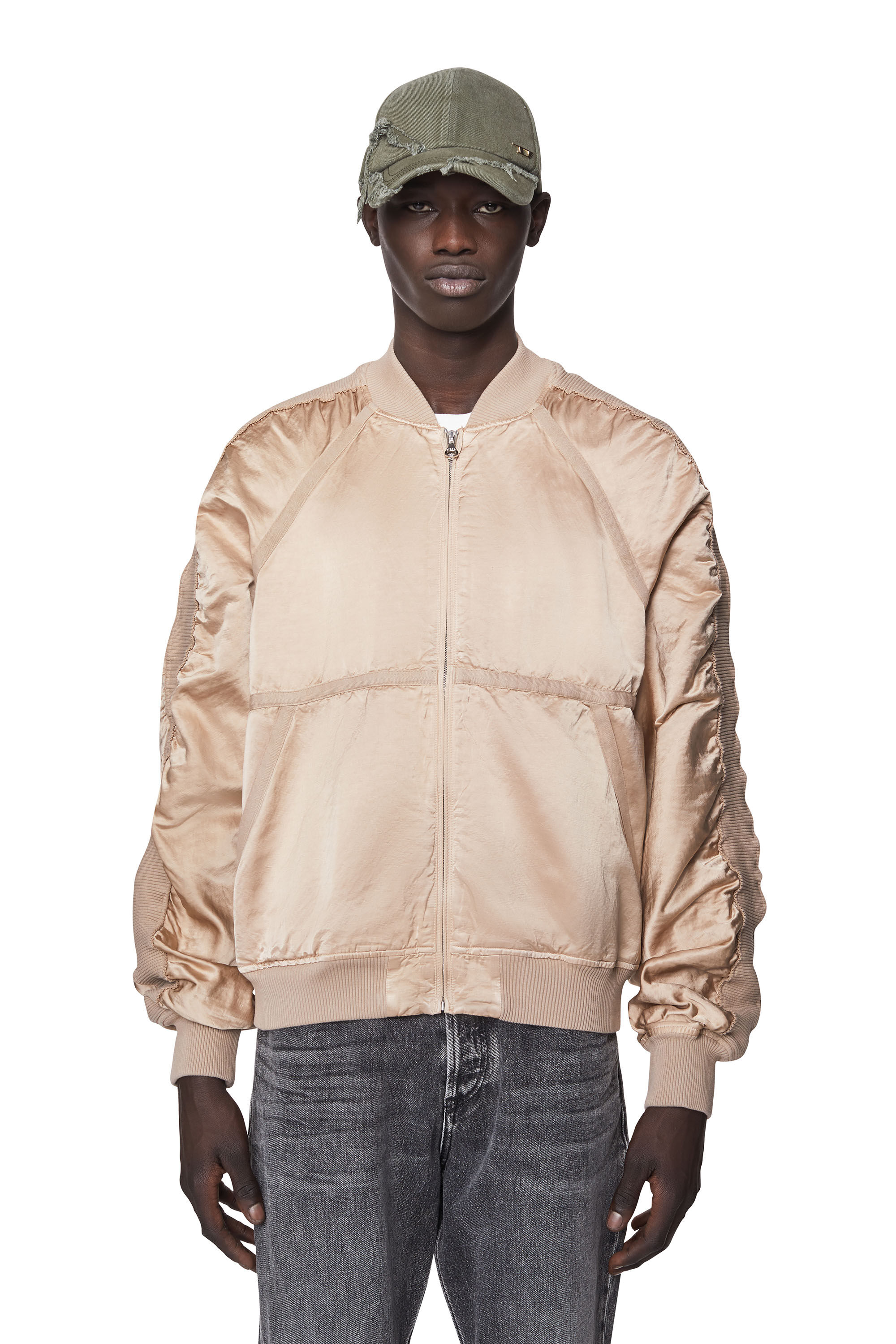 J-BOOM Man: Fashion Show satin bomber jacket | Diesel