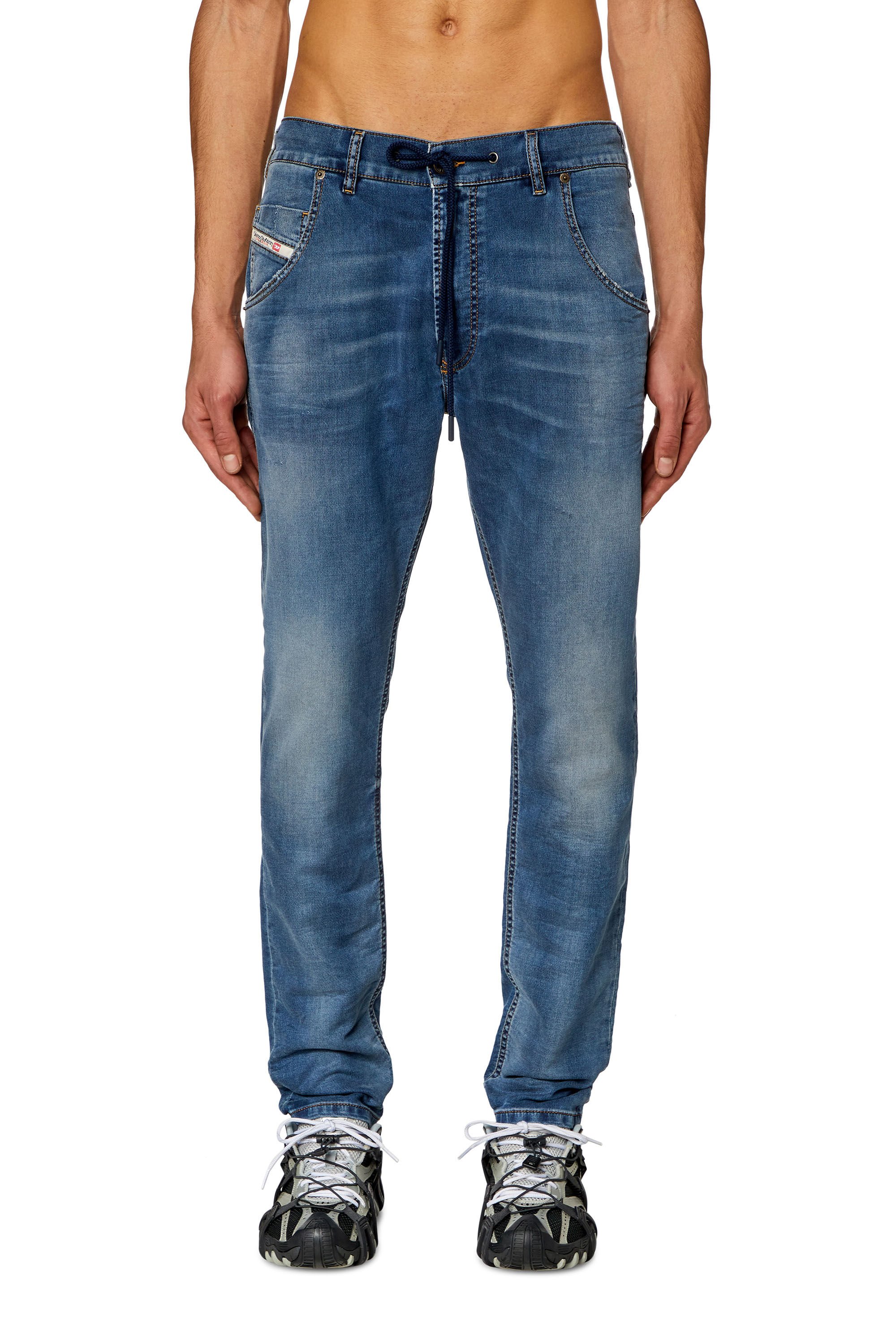 Men's Tapered Jeans | Medium blue | Diesel 2030 D-Krooley Joggjeans®