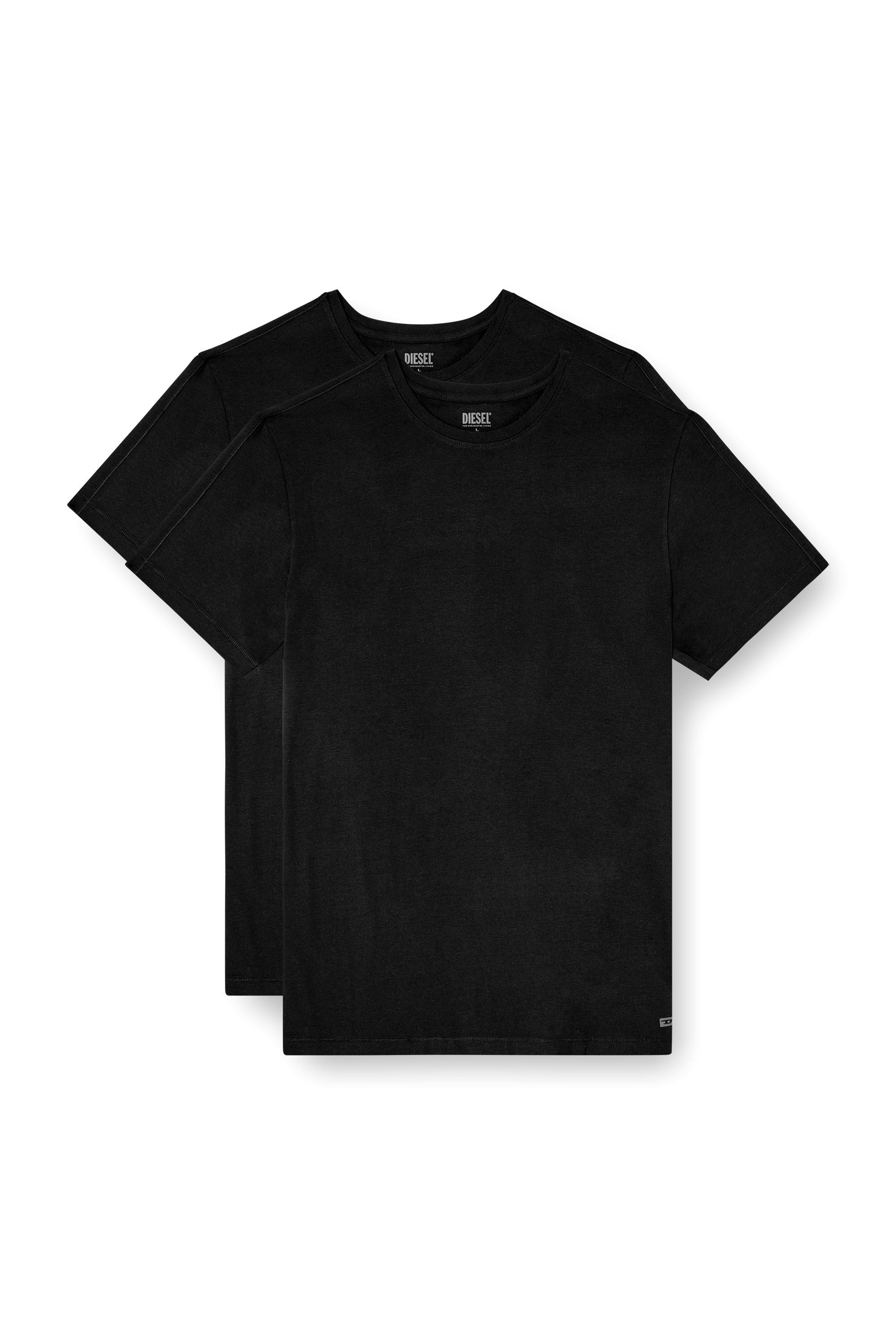 Diesel - RANDAL-D-MONO-2PACK, Paquete de 2 camisetas de tejido de punto fluido Hombre in Negro - 2