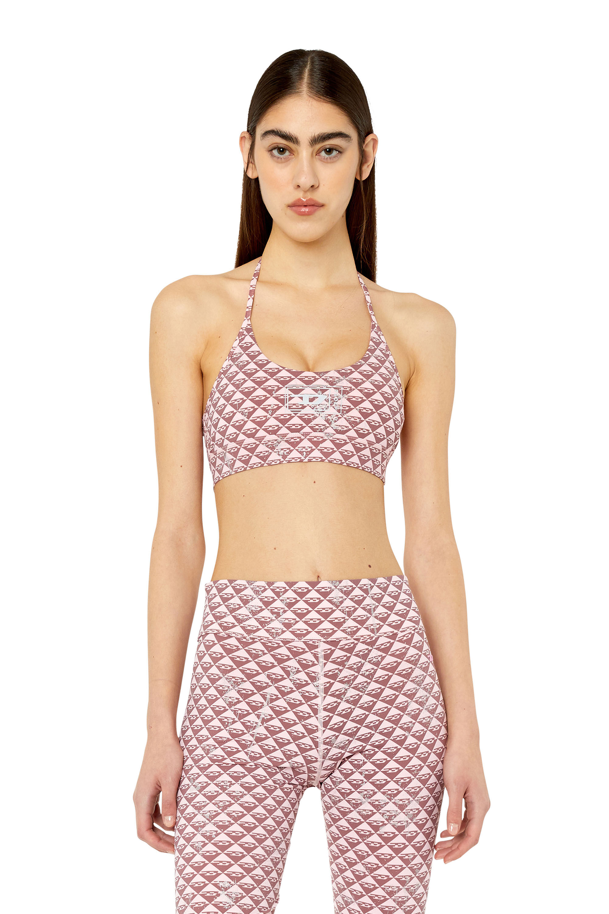 AWB-LEXI-WT20 Woman: Sports bra with monogram motif | Diesel