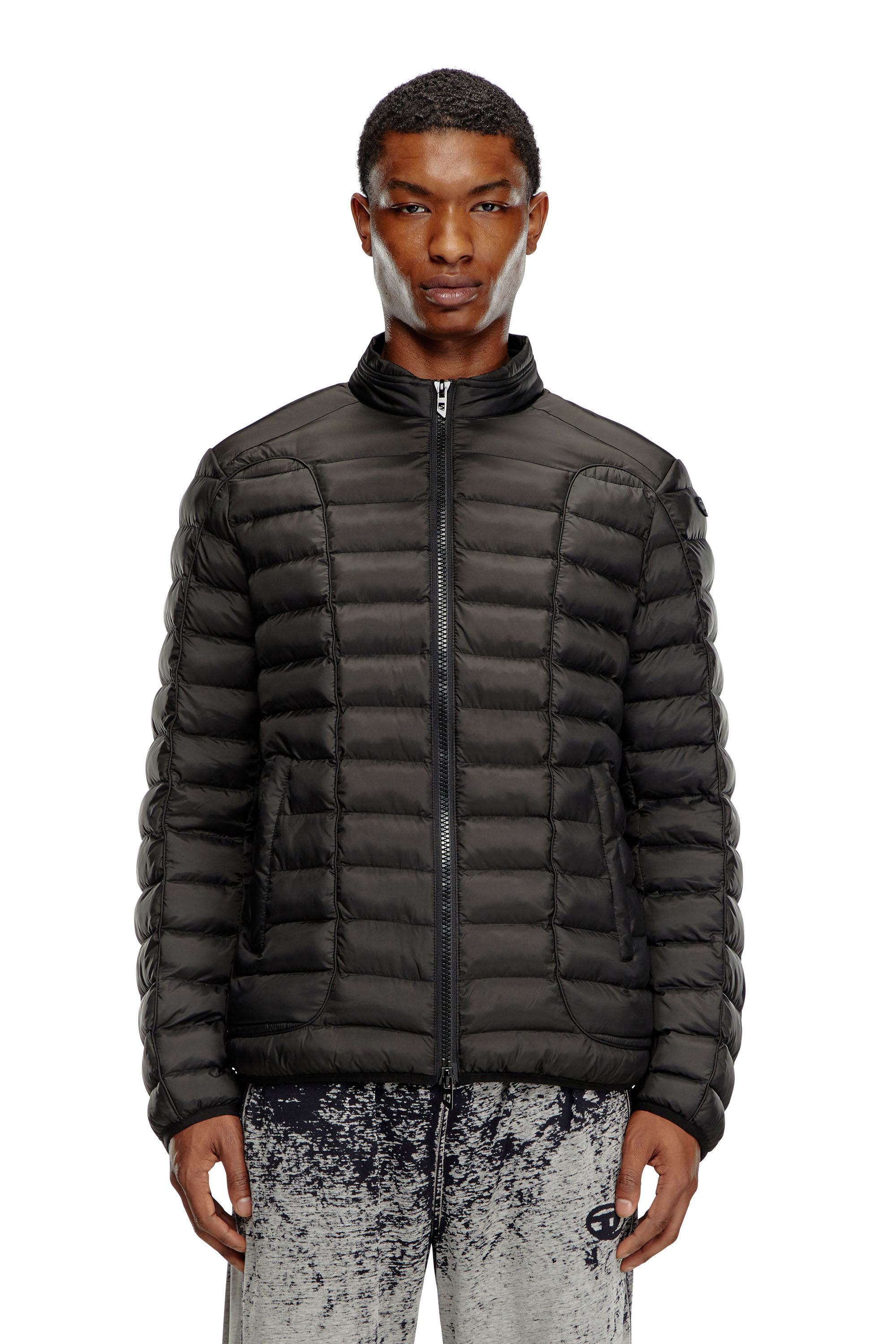 【数量限定】 nylon light in jacket Puffer Men's | Diesel | Black ジャケット・アウター