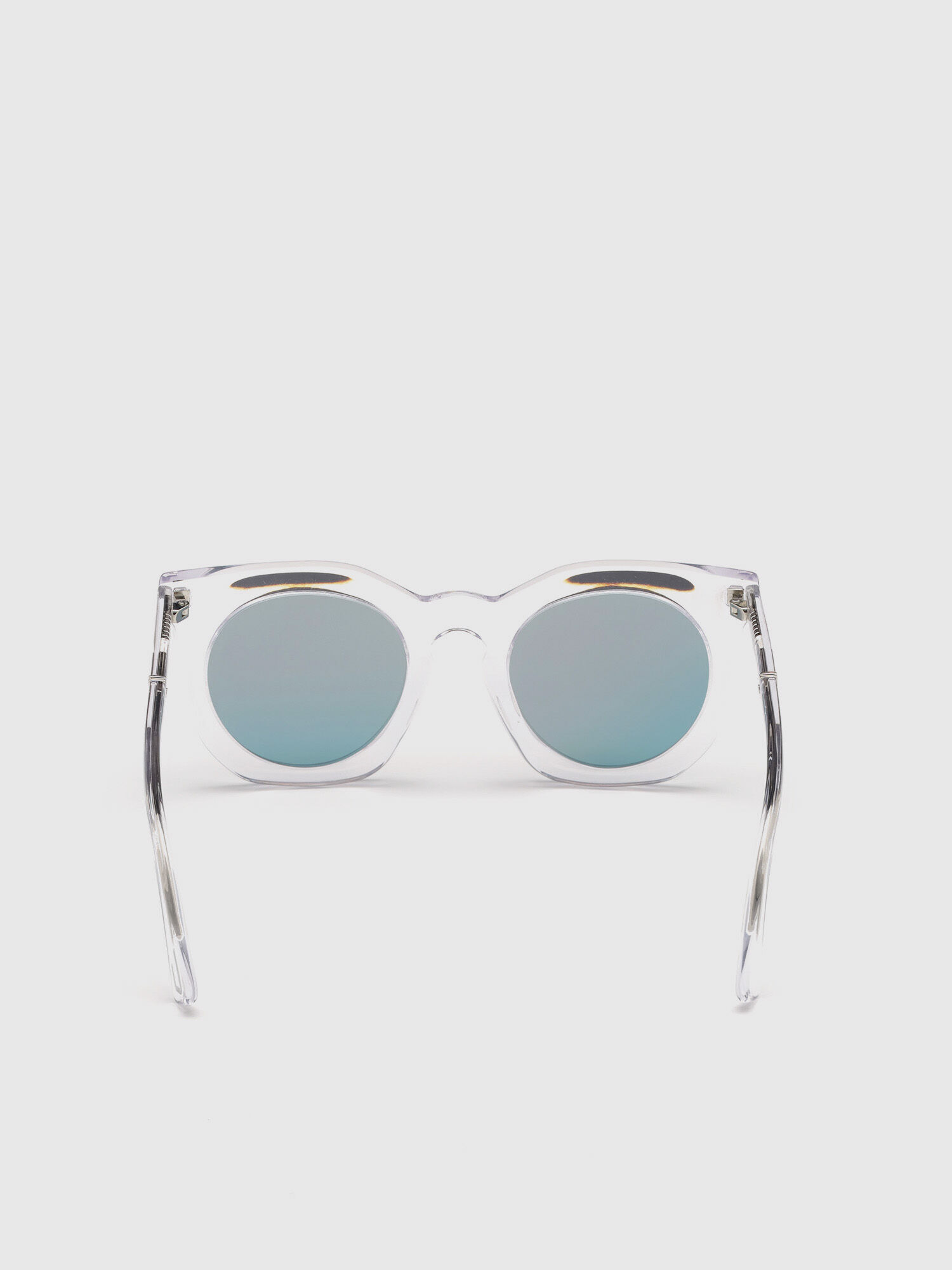 Diesel - DL0283, Woman's Rounded sunglasses in acetate in White - 5