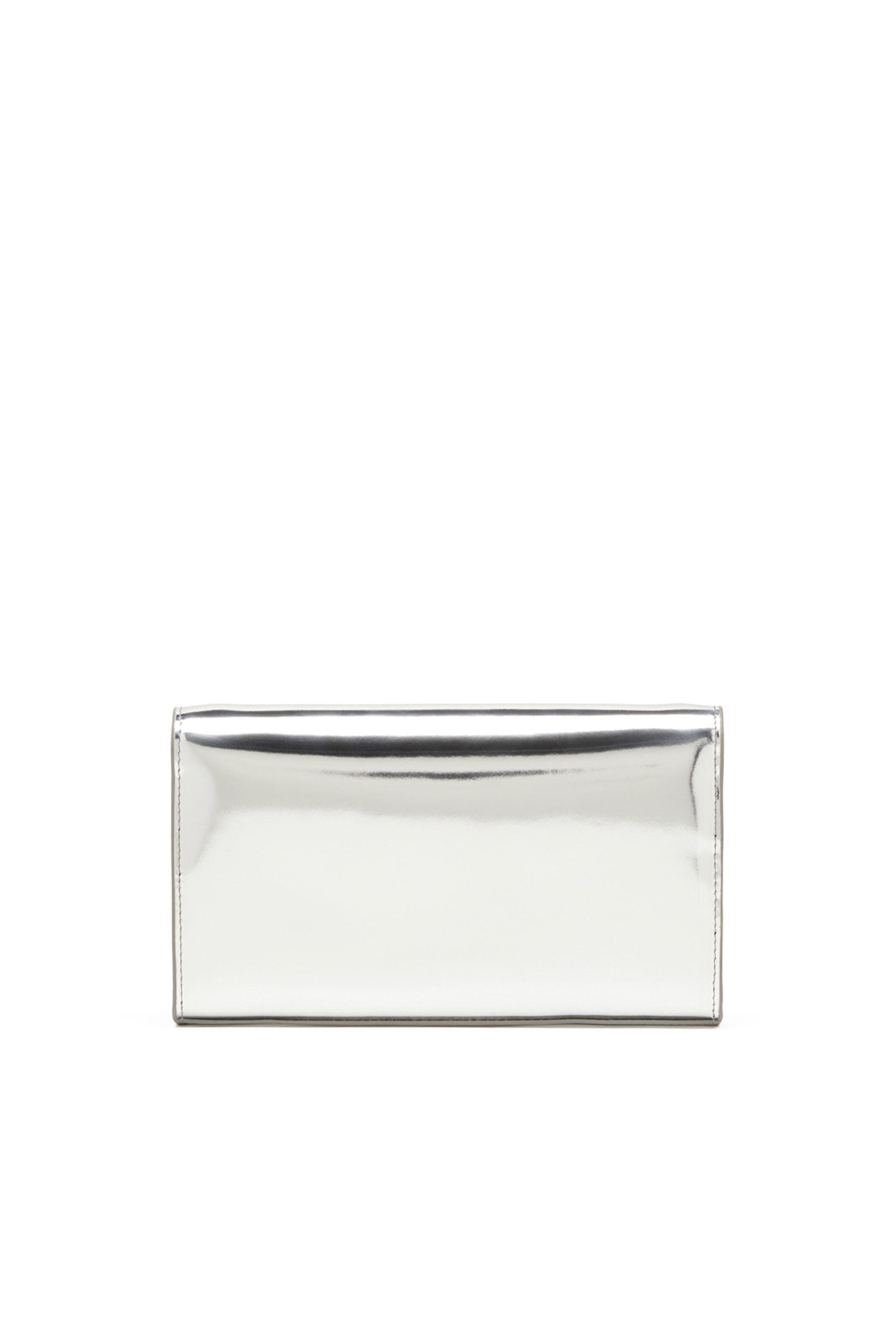 Women's Wallet bag in mirrored leather | Silver | Diesel