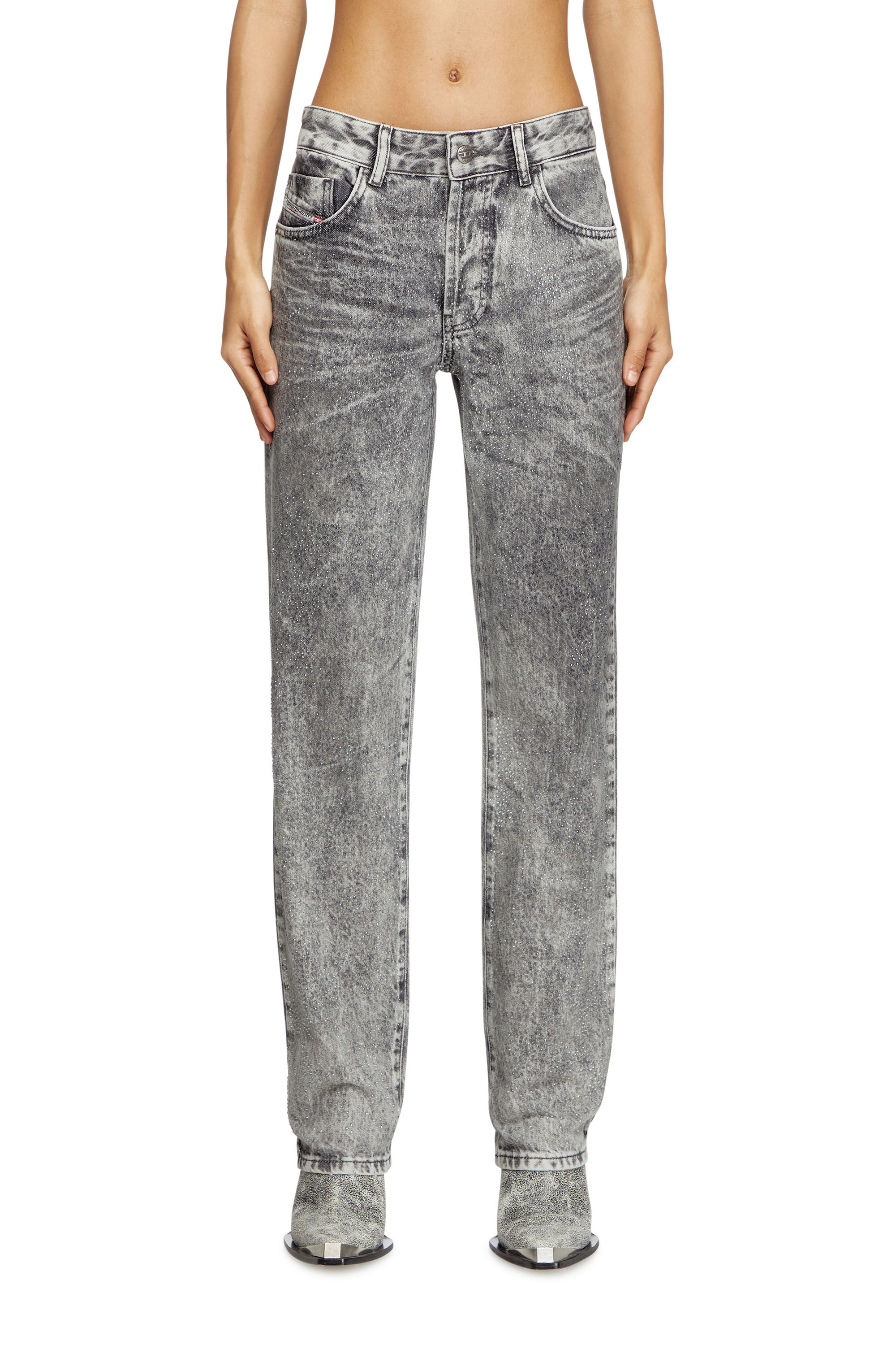 Women's Regular Jeans | Light Grey | Diesel 1989 D-Mine Women's Regular Jeans | Light Grey | Diesel 1989 D-Mine