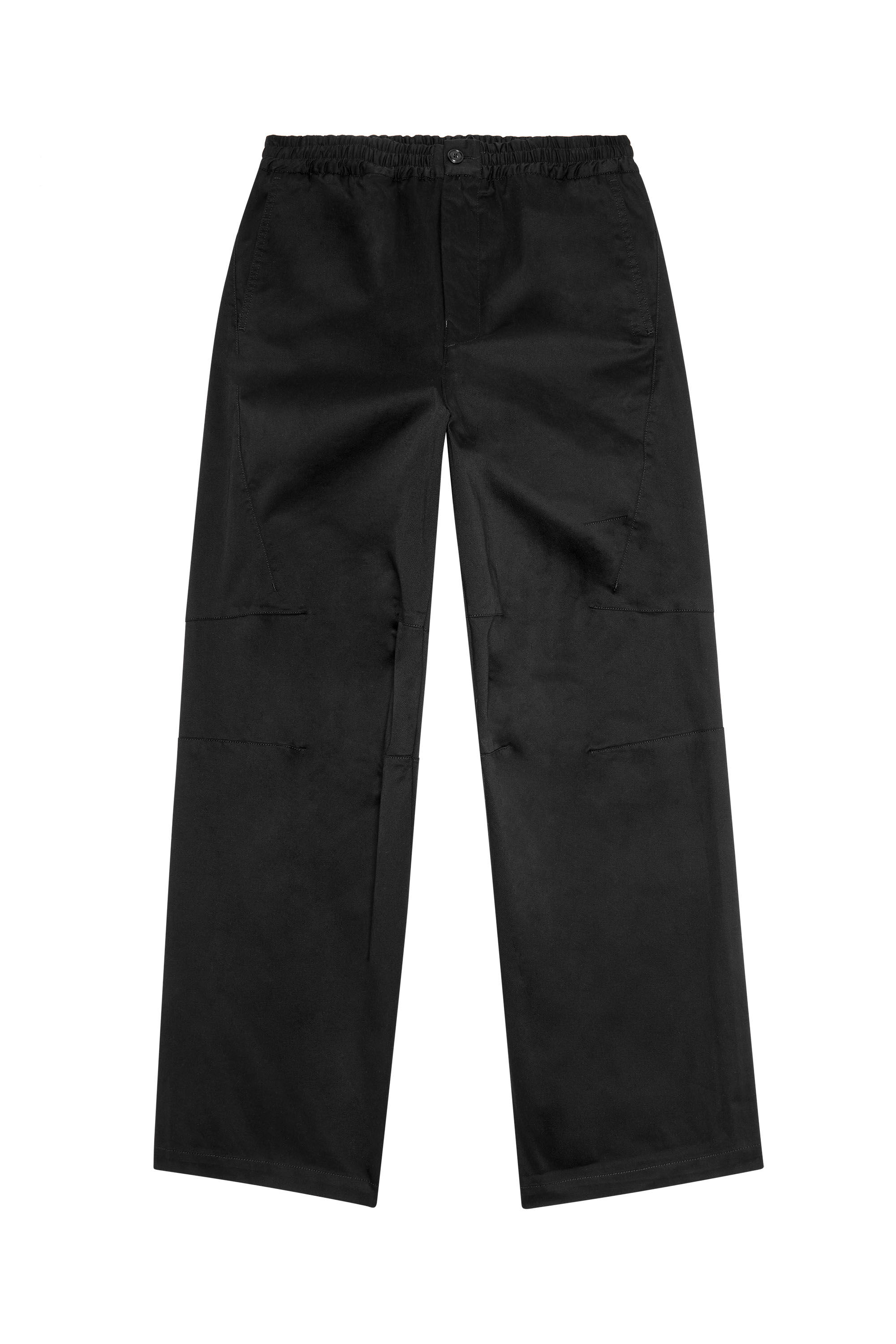 Diesel - P-JADD, Man's Gabardine pants with elasticated waist in Black - 2