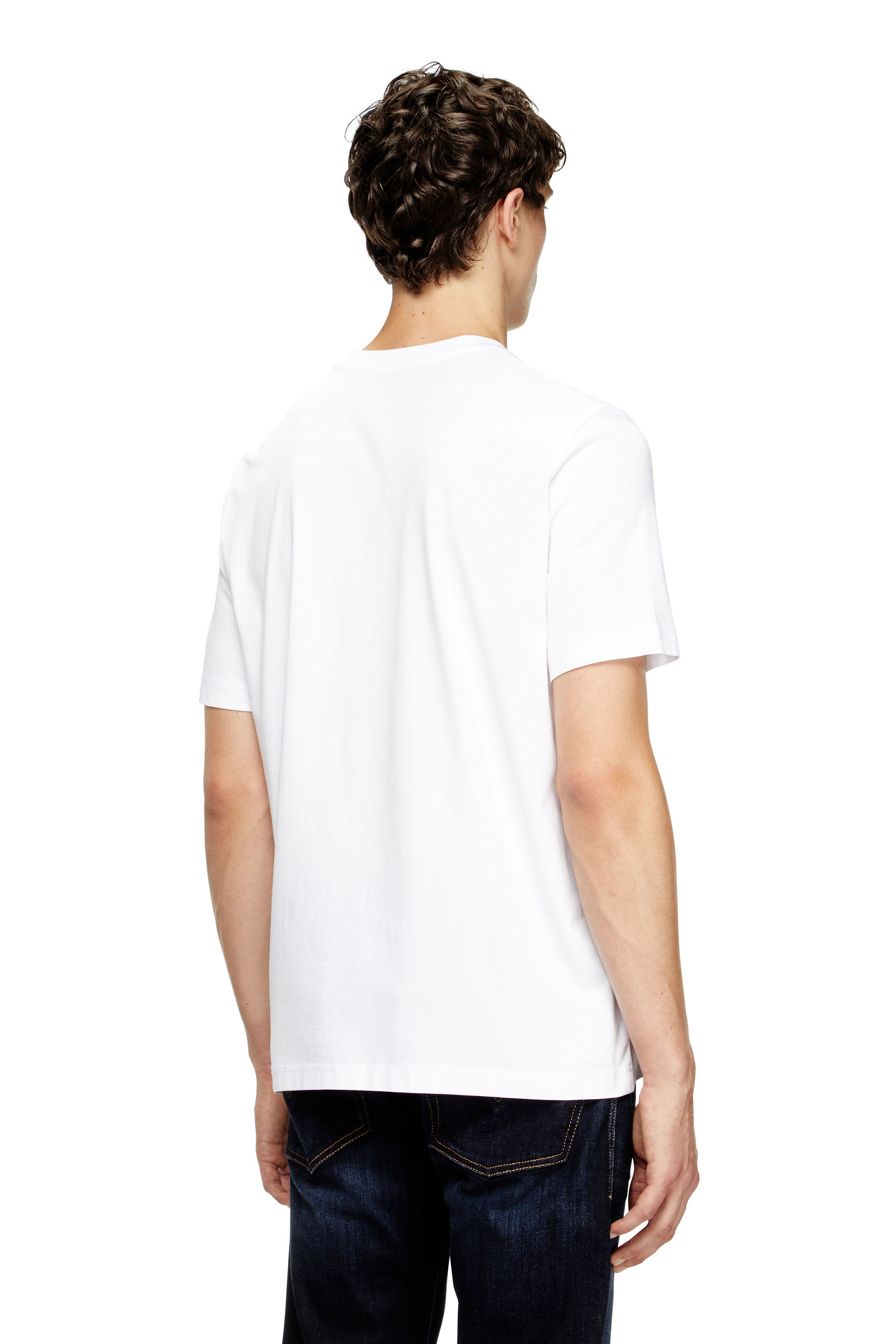Men's T-shirt with metallic Oval D | White | Diesel