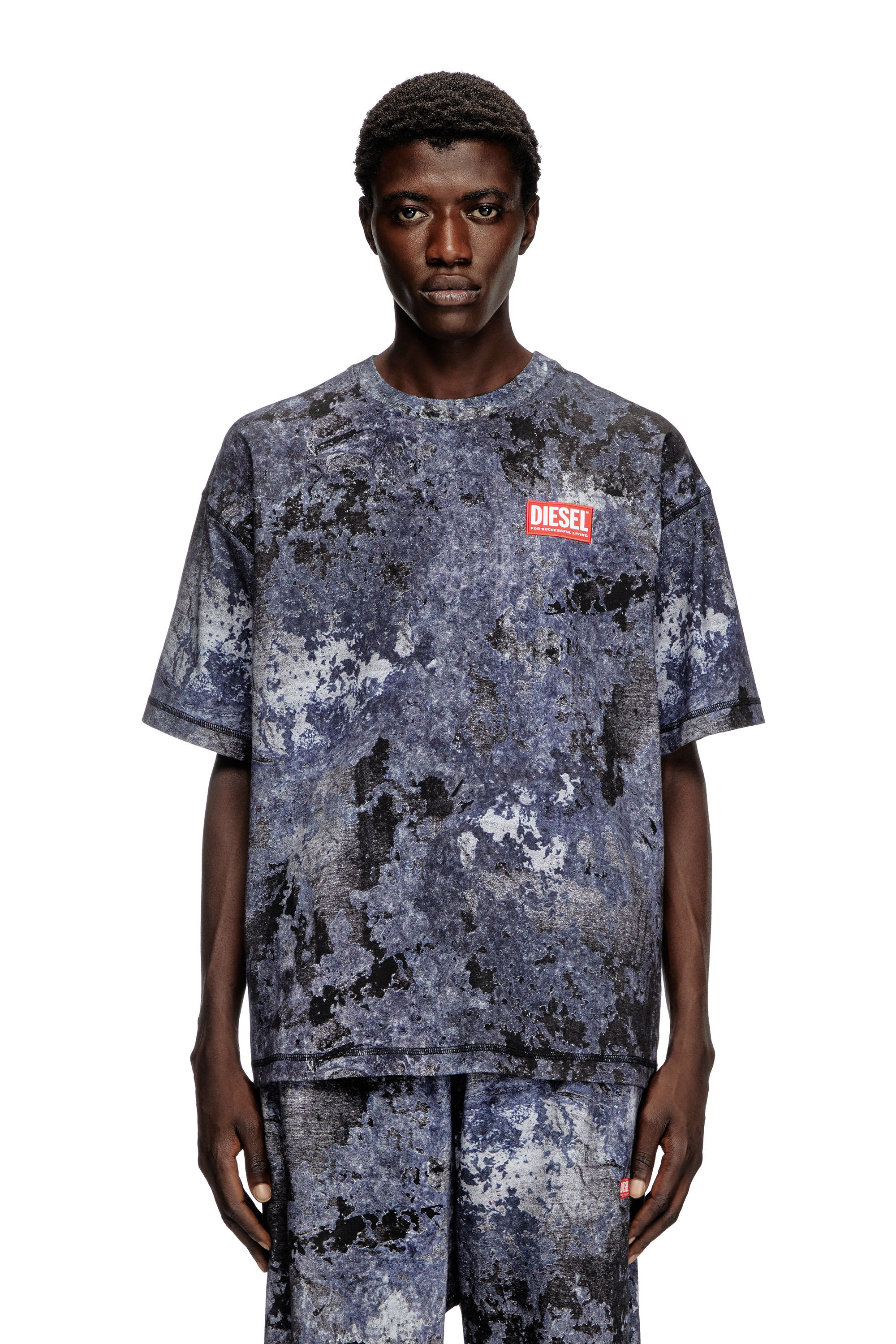 Tシャツ・カットソー DIESEL T-boxt t-shirt with distressed effect Men's T-shirt with distressed flocked logo | Black | Diesel
