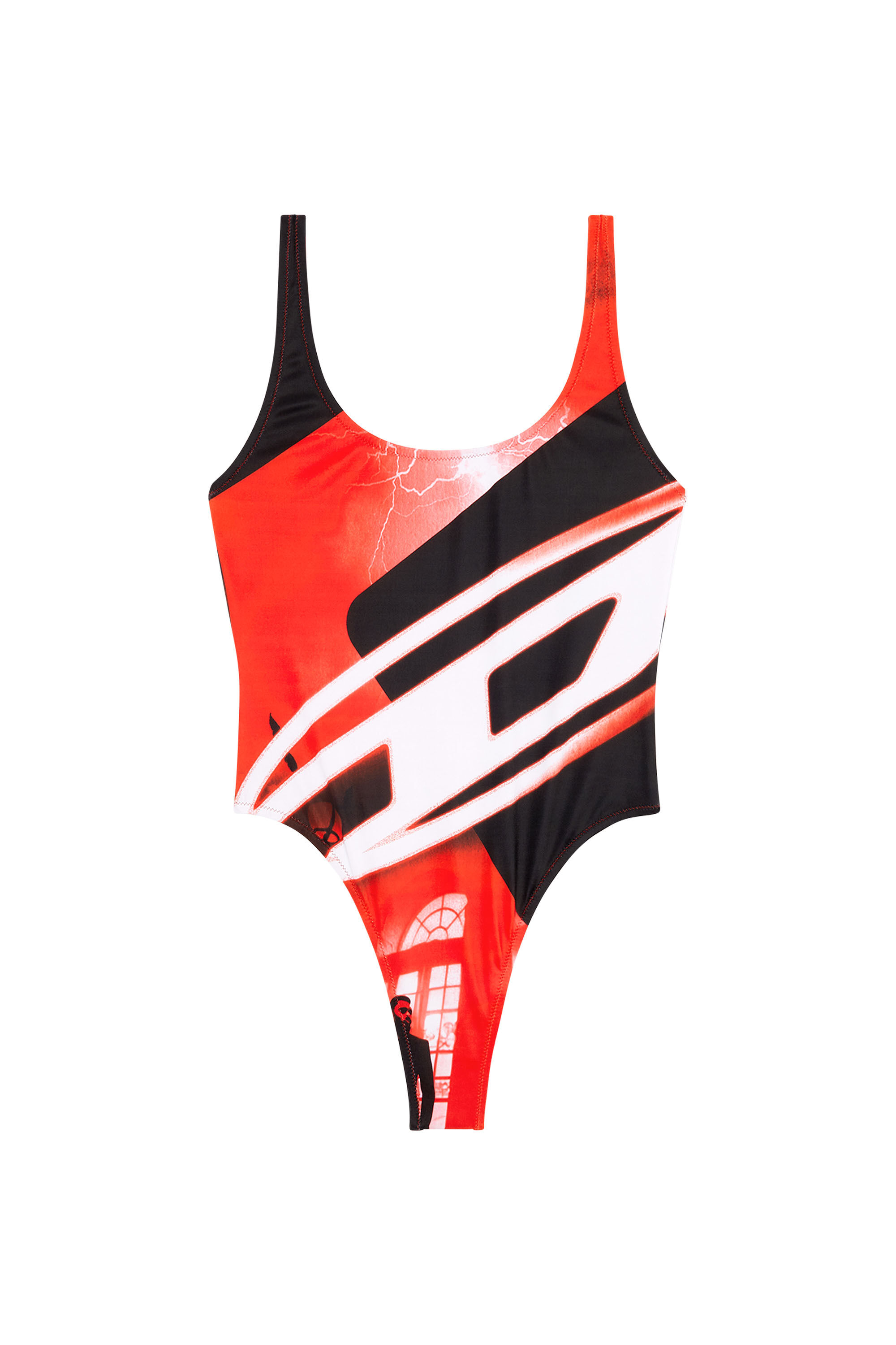 Diesel - BFSW-KYLIA, Bañador con estampado de póster Oval D Mujer in Multicolor - 4