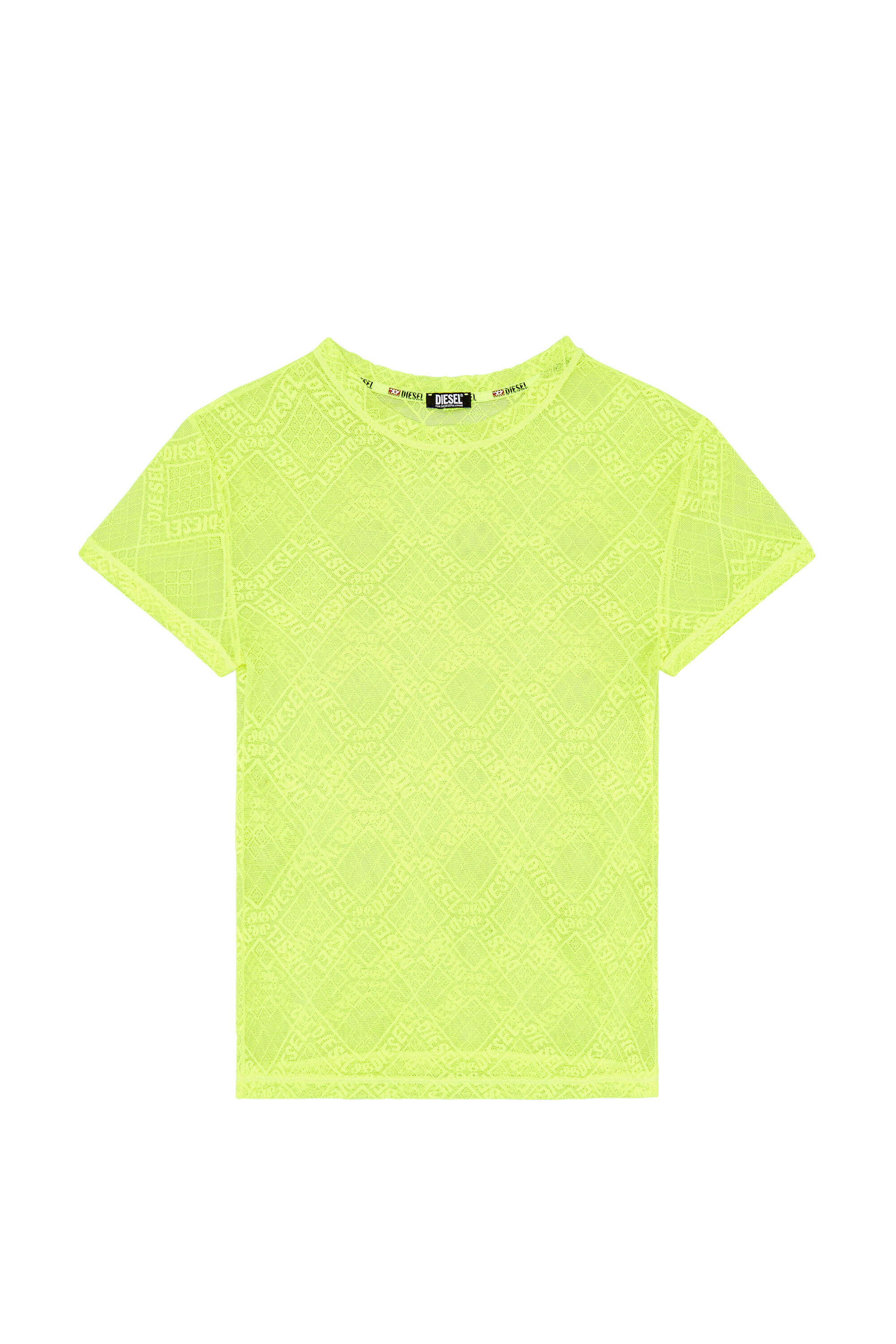 Women's Stretch-lace T-shirt | Yellow | Diesel