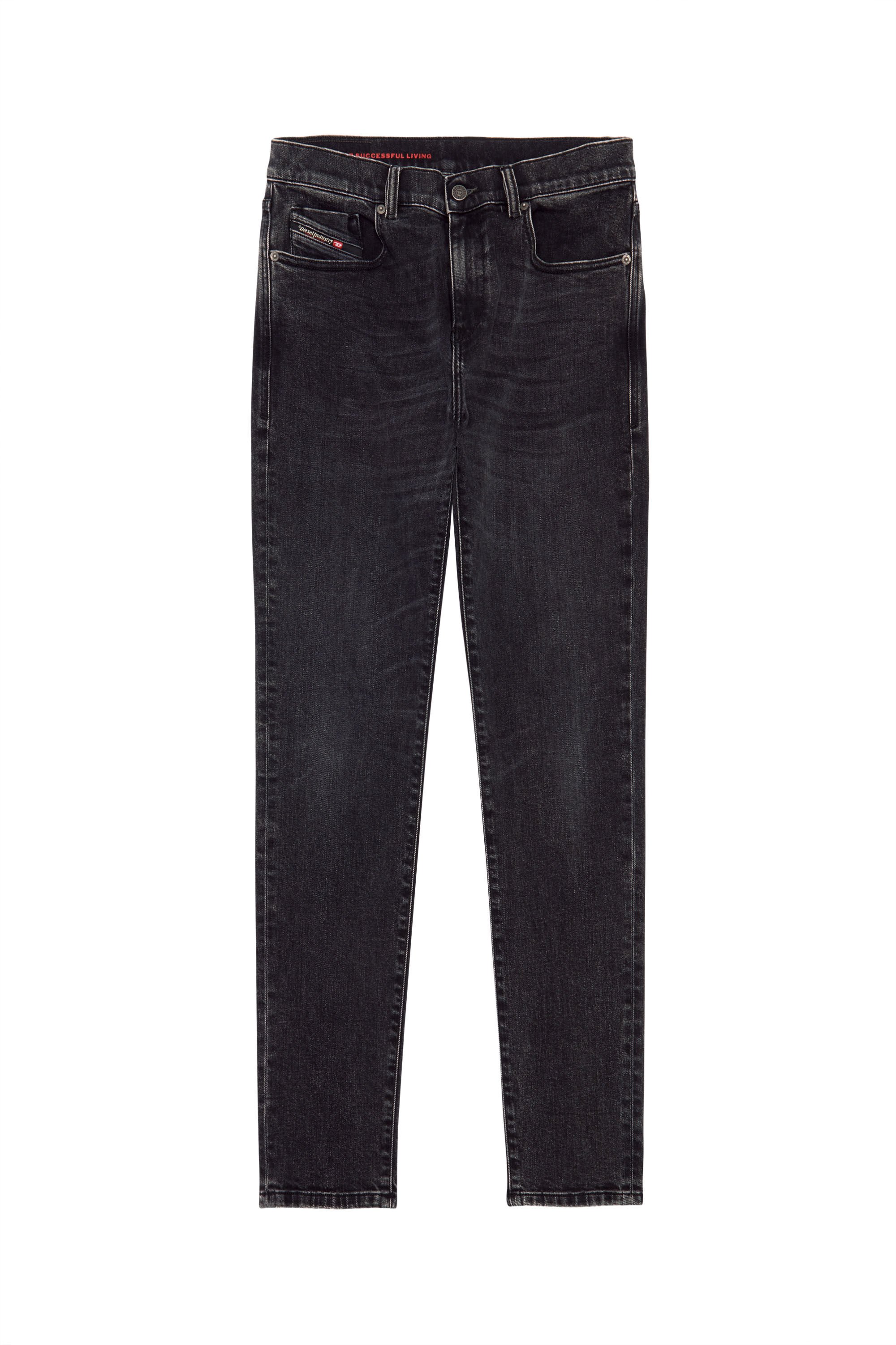Diesel - Slim Jeans 2019 D-Strukt 09B83, Negro/Gris oscuro - Image 2