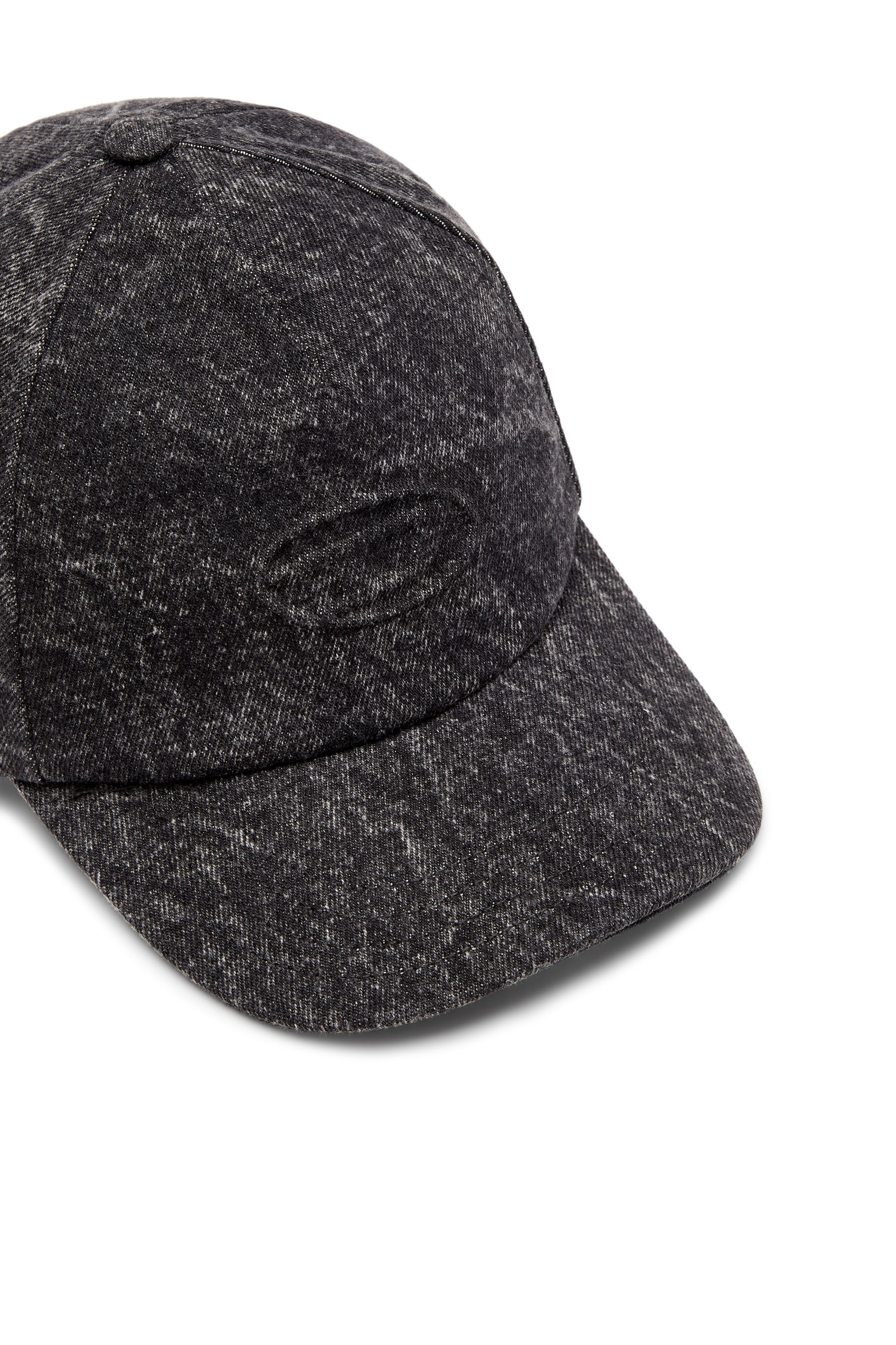 Diesel - C-SPALM, Gorra de béisbol en denim lavado Hombre in Negro - 3