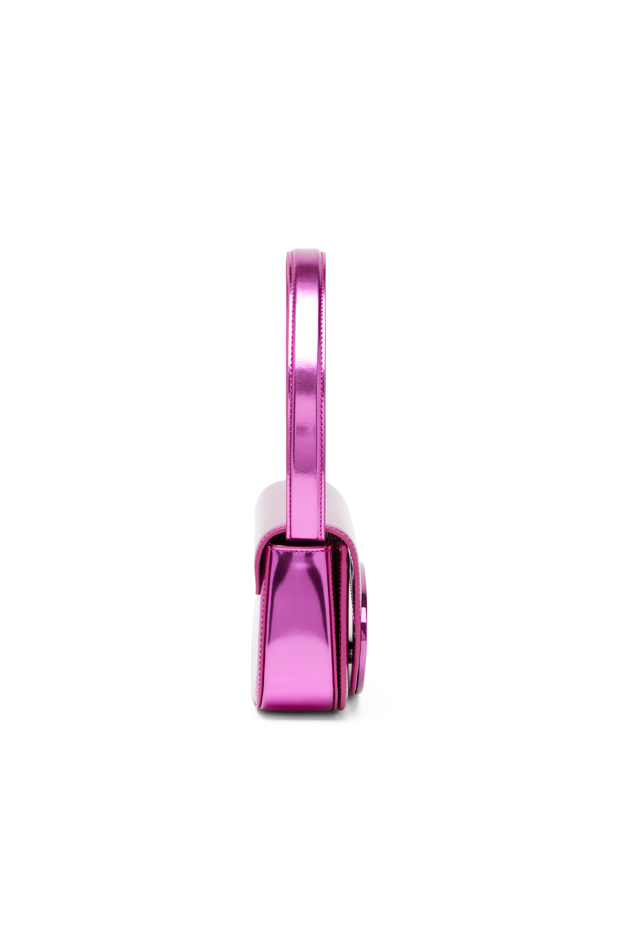 Diesel - 1DR, Woman's 1DR-Iconic shoulder bag in mirrored leather in Hot pink - 4