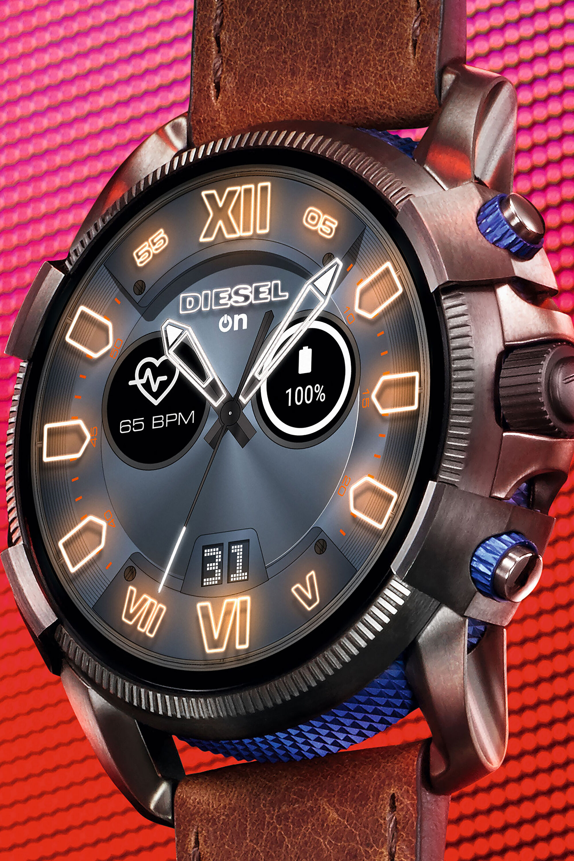 DT2009 Man: Full Guard 2.5 smartwatch brown leather | Diesel