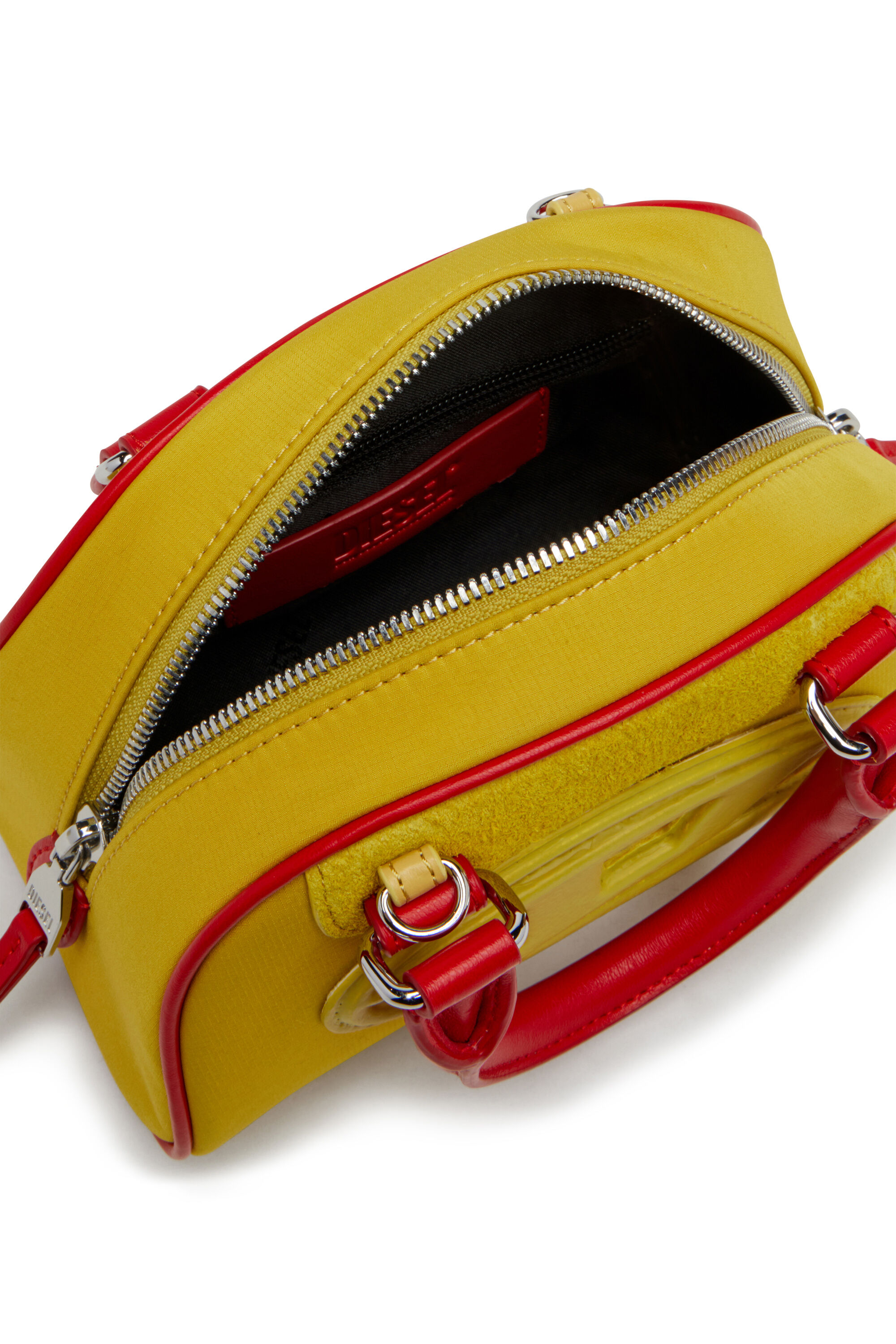 Diesel - 1DR DOME CROSSBODY, Woman's Colour-block mini bowling bag in Yellow - 2