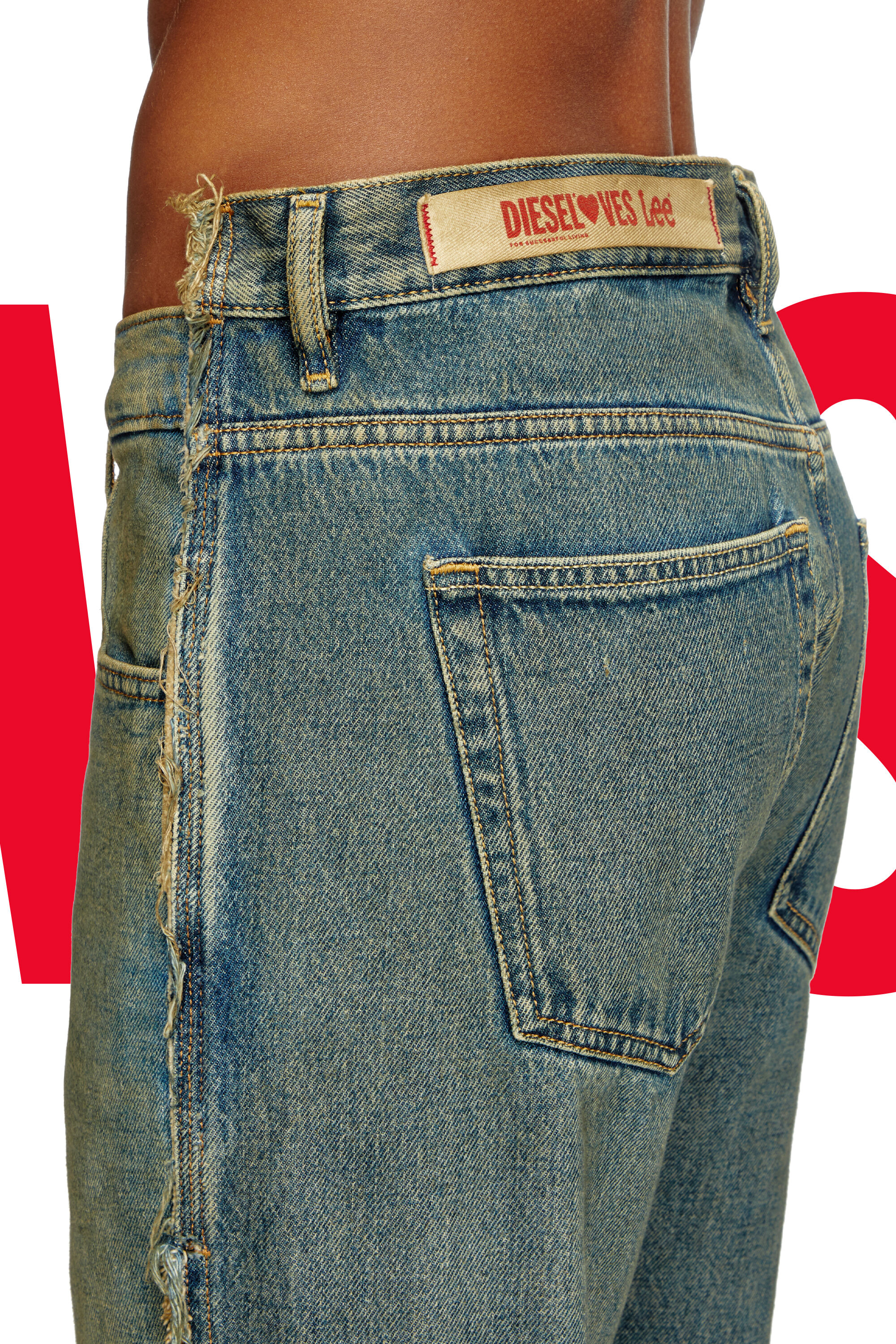 Diesel - Regular Jeans Dieseloves 04 09M98 Hombre, Azul Oscuro - 4