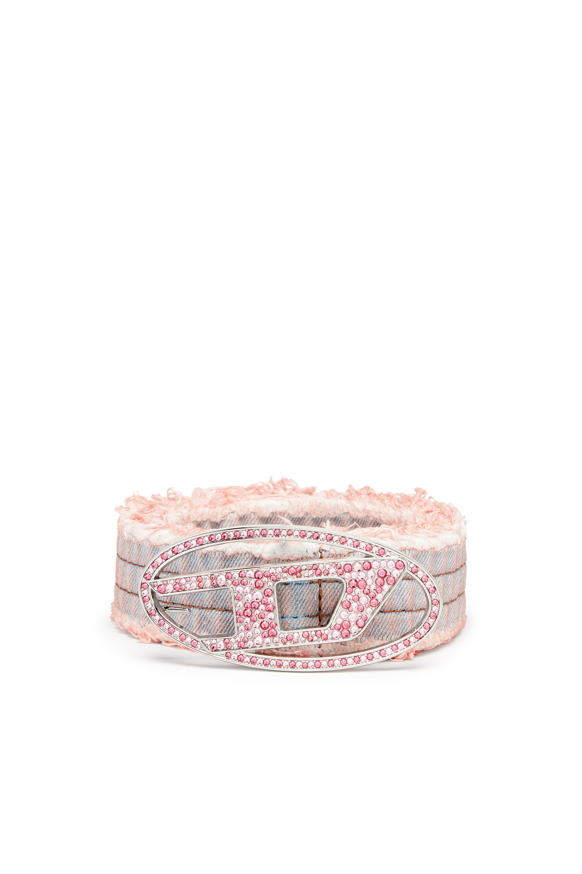 B-1DR STRASS - logo belt with strass | Black | Diesel