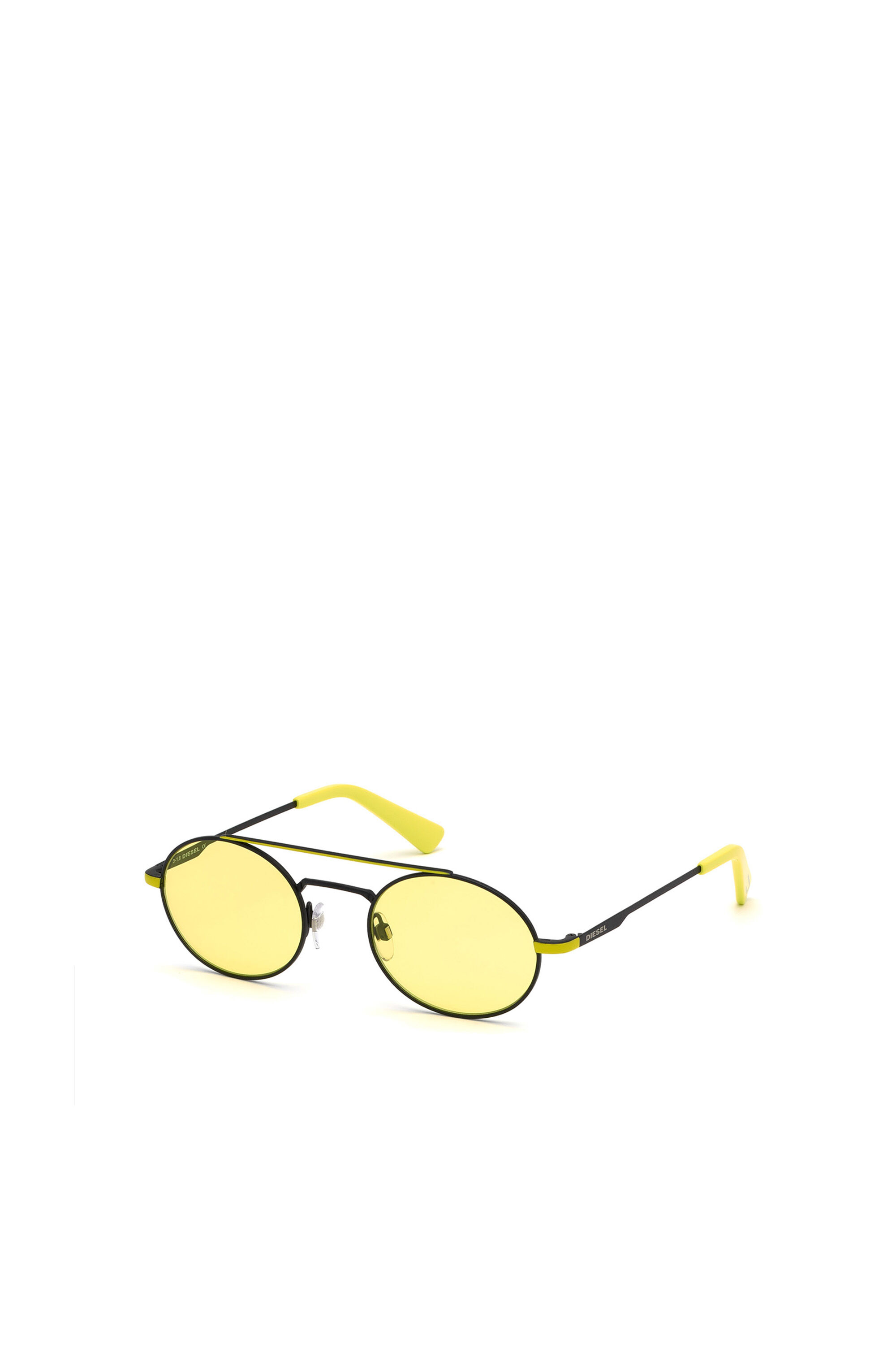 Diesel - DL0289, Gafas en metal con cristales tintados Hombre in Amarillo - 2