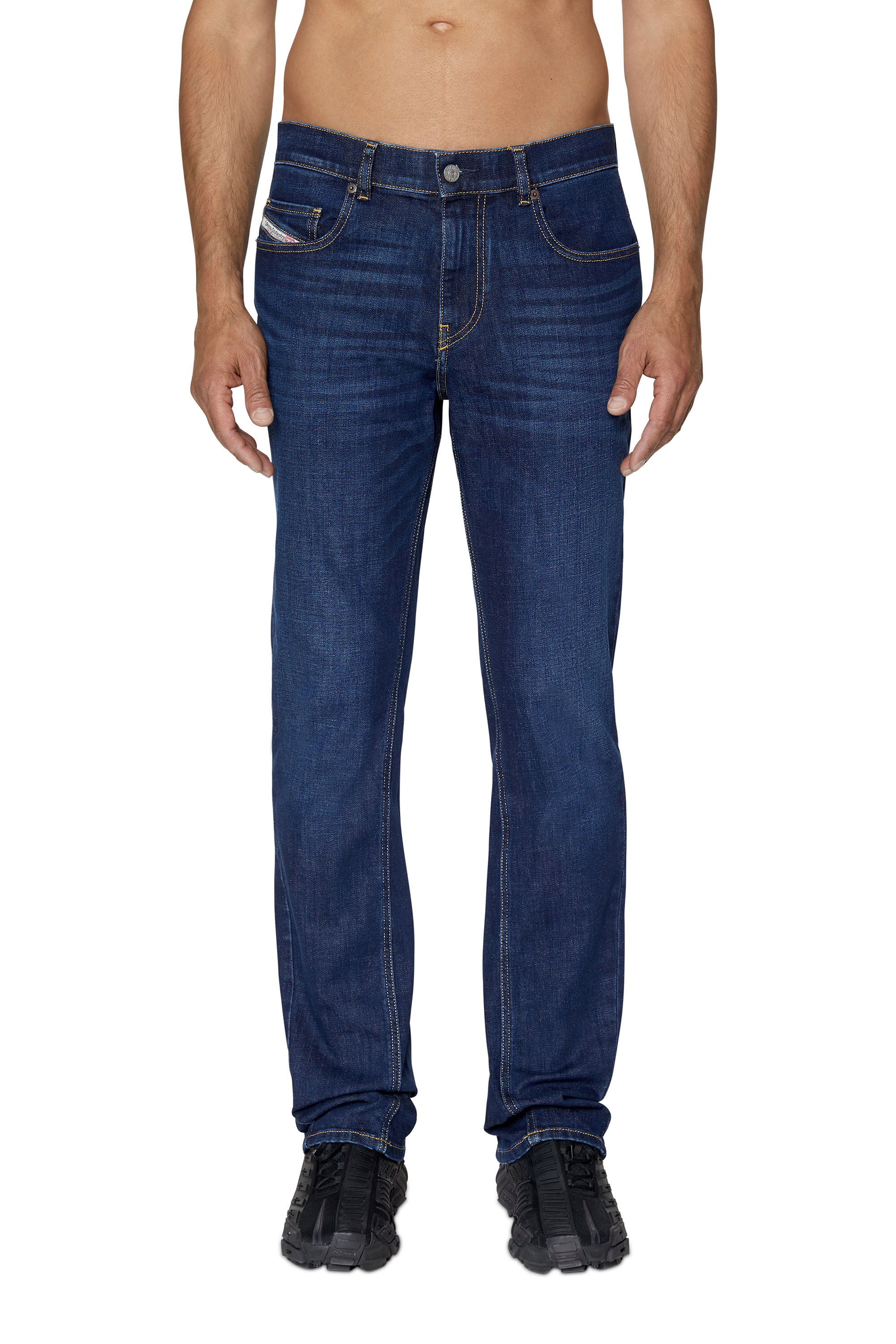 Diesel - 2021 09B90 Bootcut Jeans, Azul Oscuro - Image 3