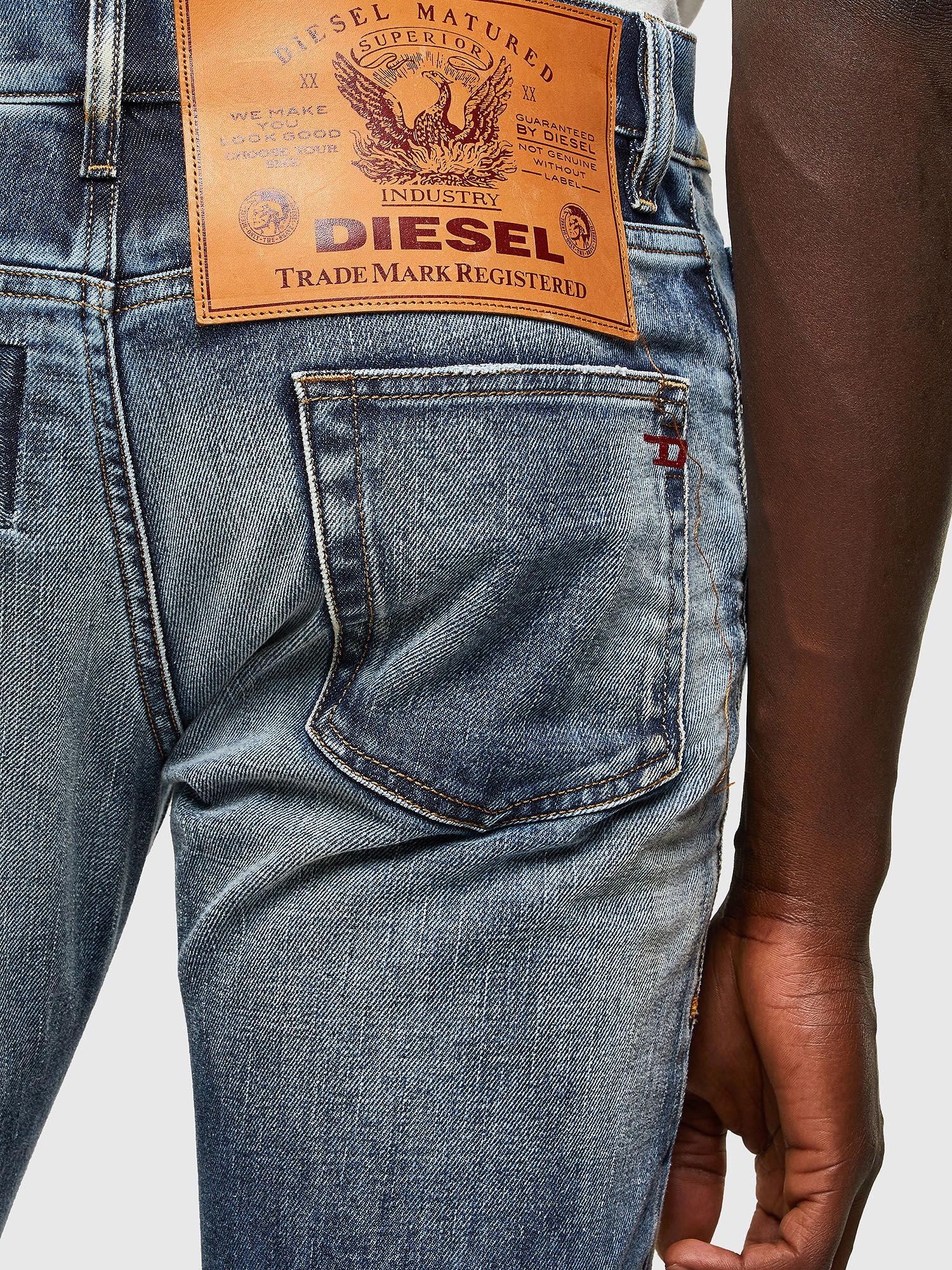 Diesel - D-Strukt Slim Jeans 009NI, Medium Blue - Image 6
