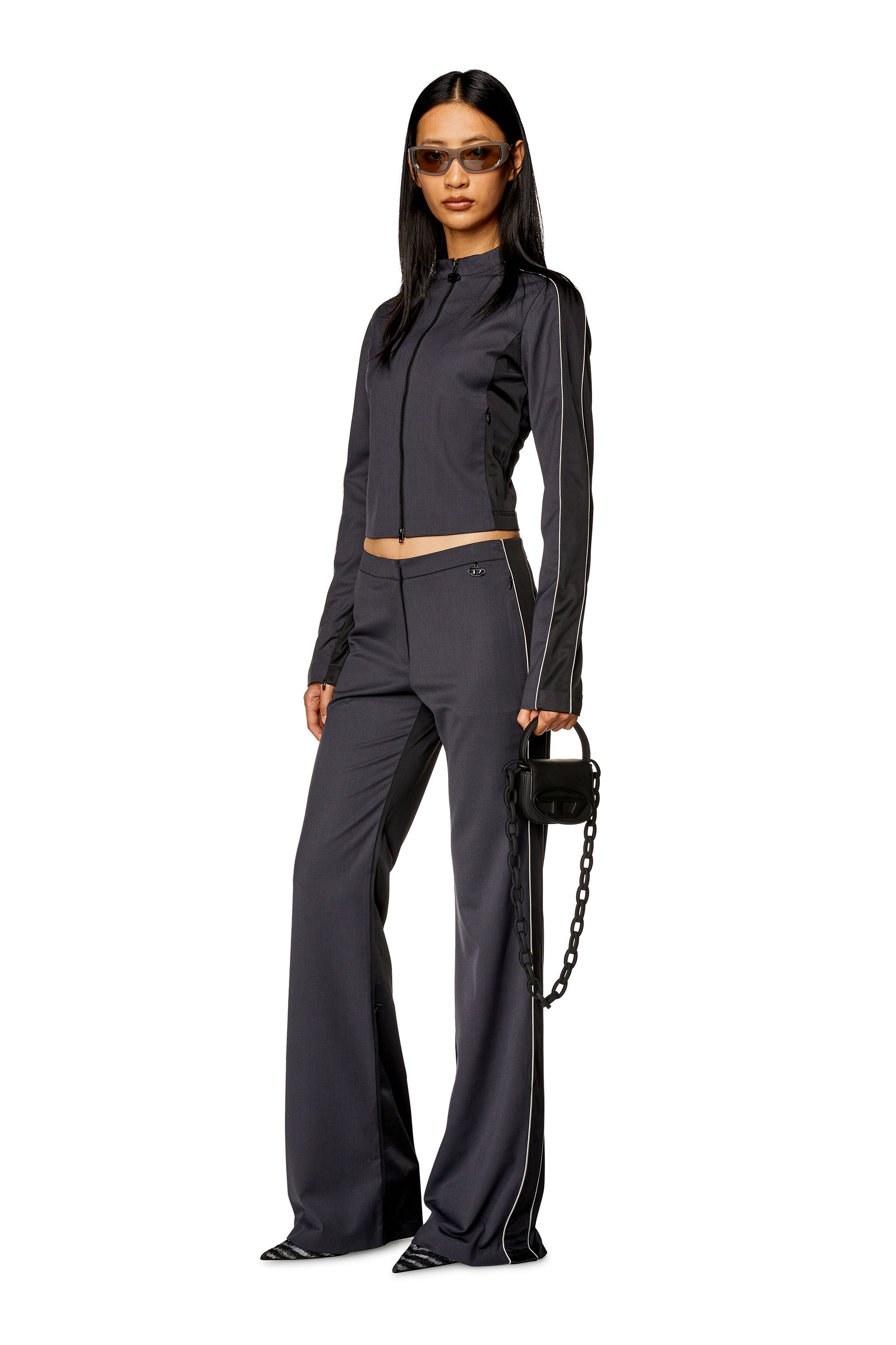 Saint Laurent Stretch Wool Flared-leg Pants with Belt Loops women - Glamood  Outlet