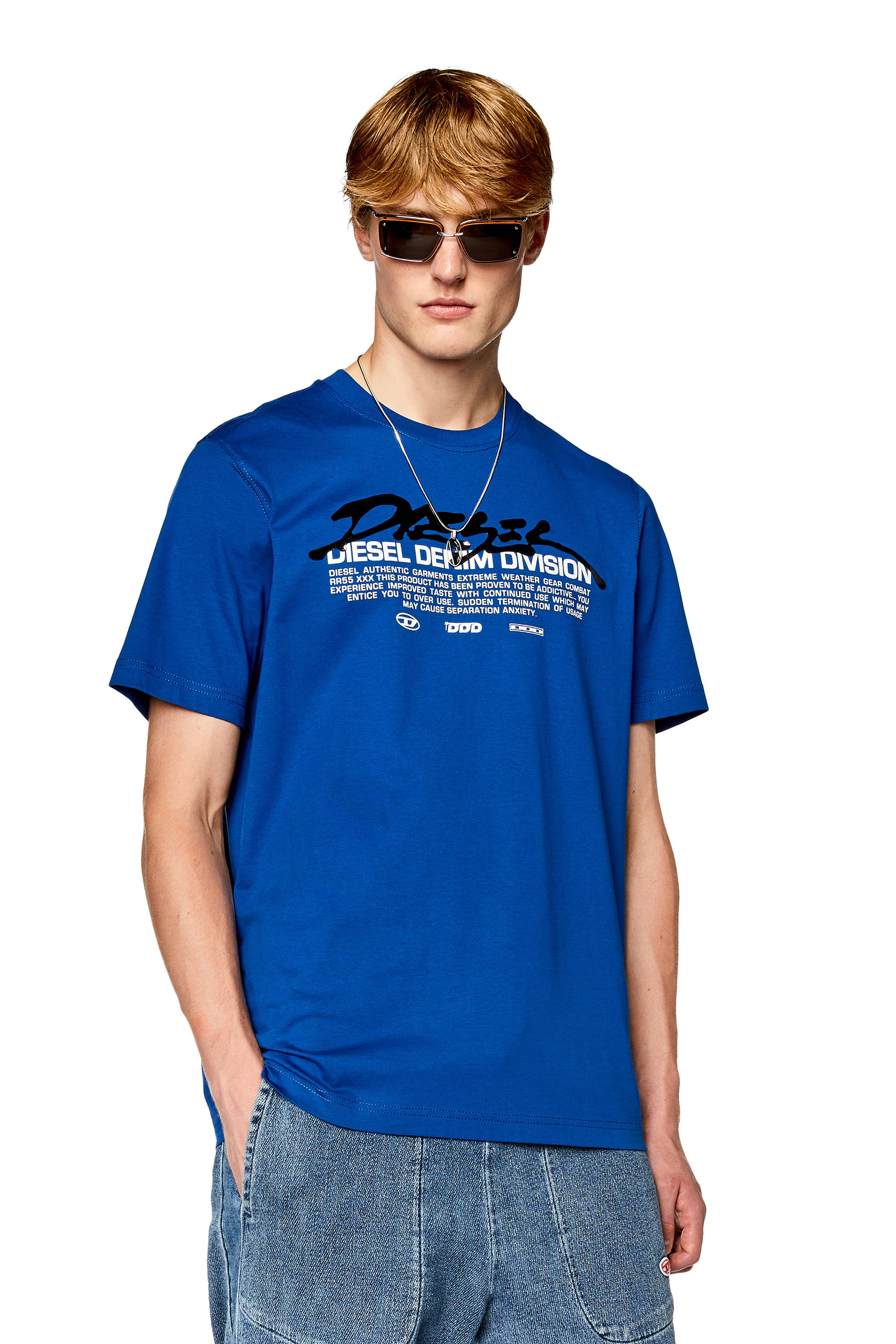 DIESEL Blue T-Clauzi-H2 Long Sleeve T-Shirt Size Small NWT