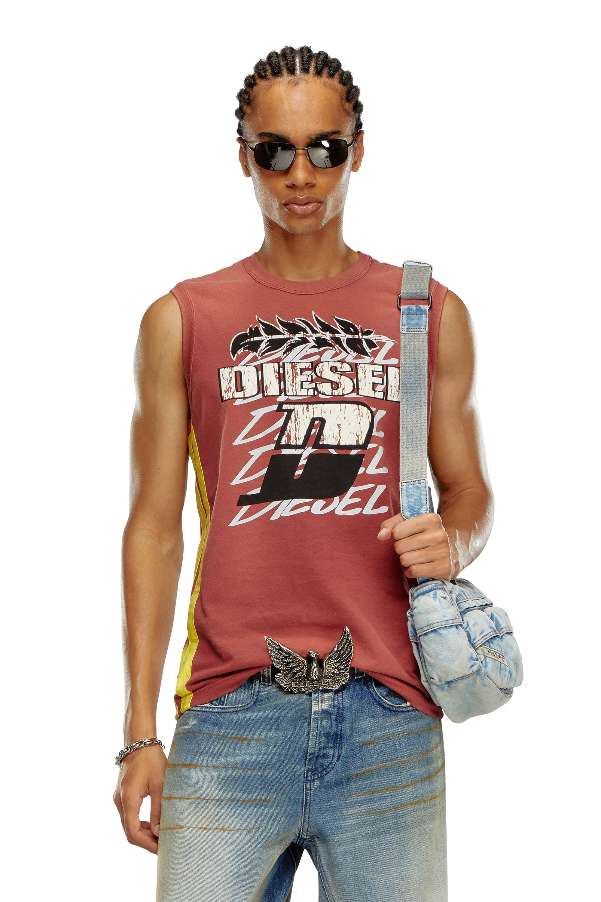 Diesel - T-BISCO-STRIPE, Red - Image 3