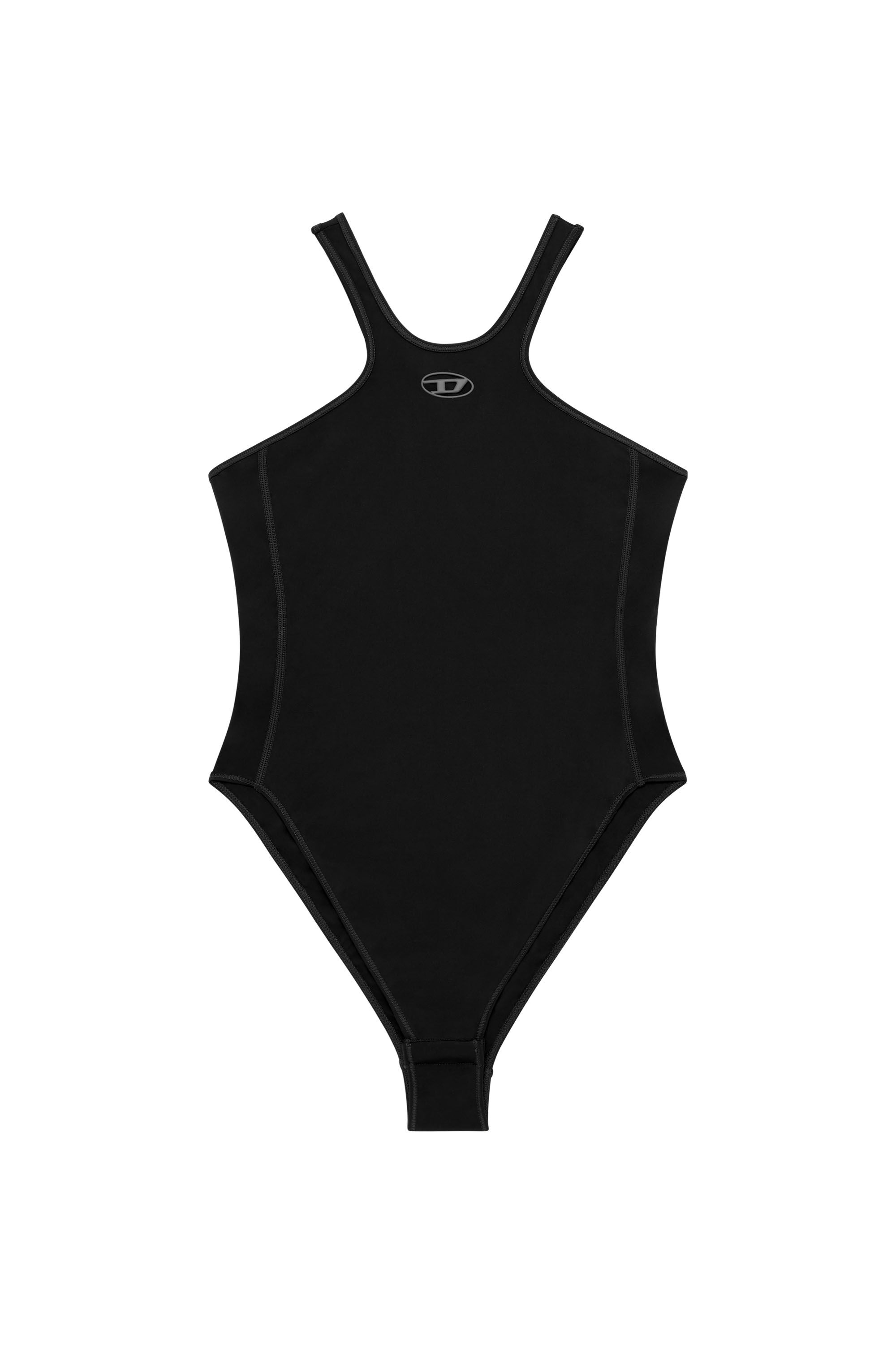 Diesel - CHRISTIE-UTLT, Woman's Stretch bodysuit with Oval D detail in Black - 6