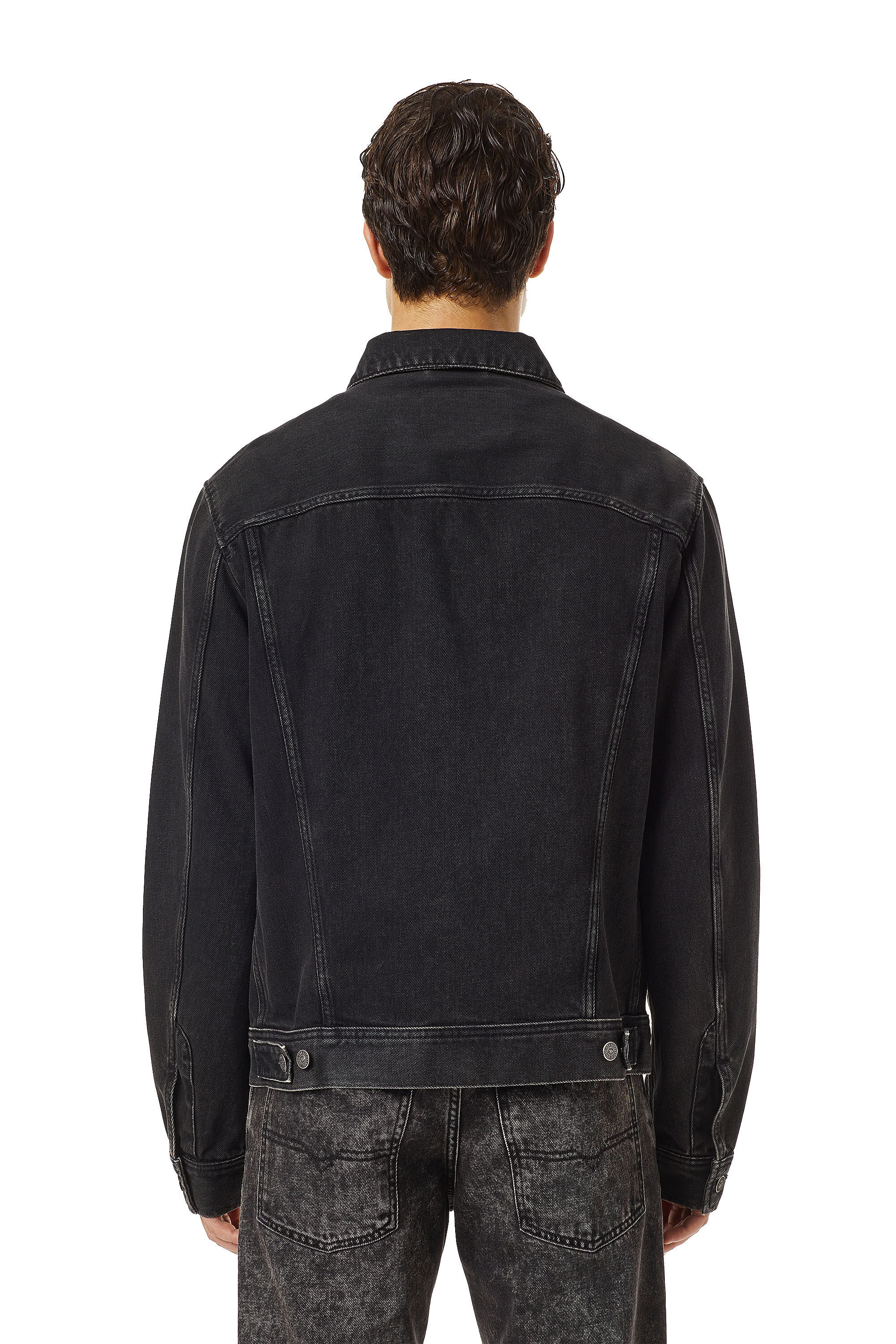 Diesel - D-BARCY TRUCKER JACKET, Chaqueta trucker de corte regular Hombre in Negro - 5