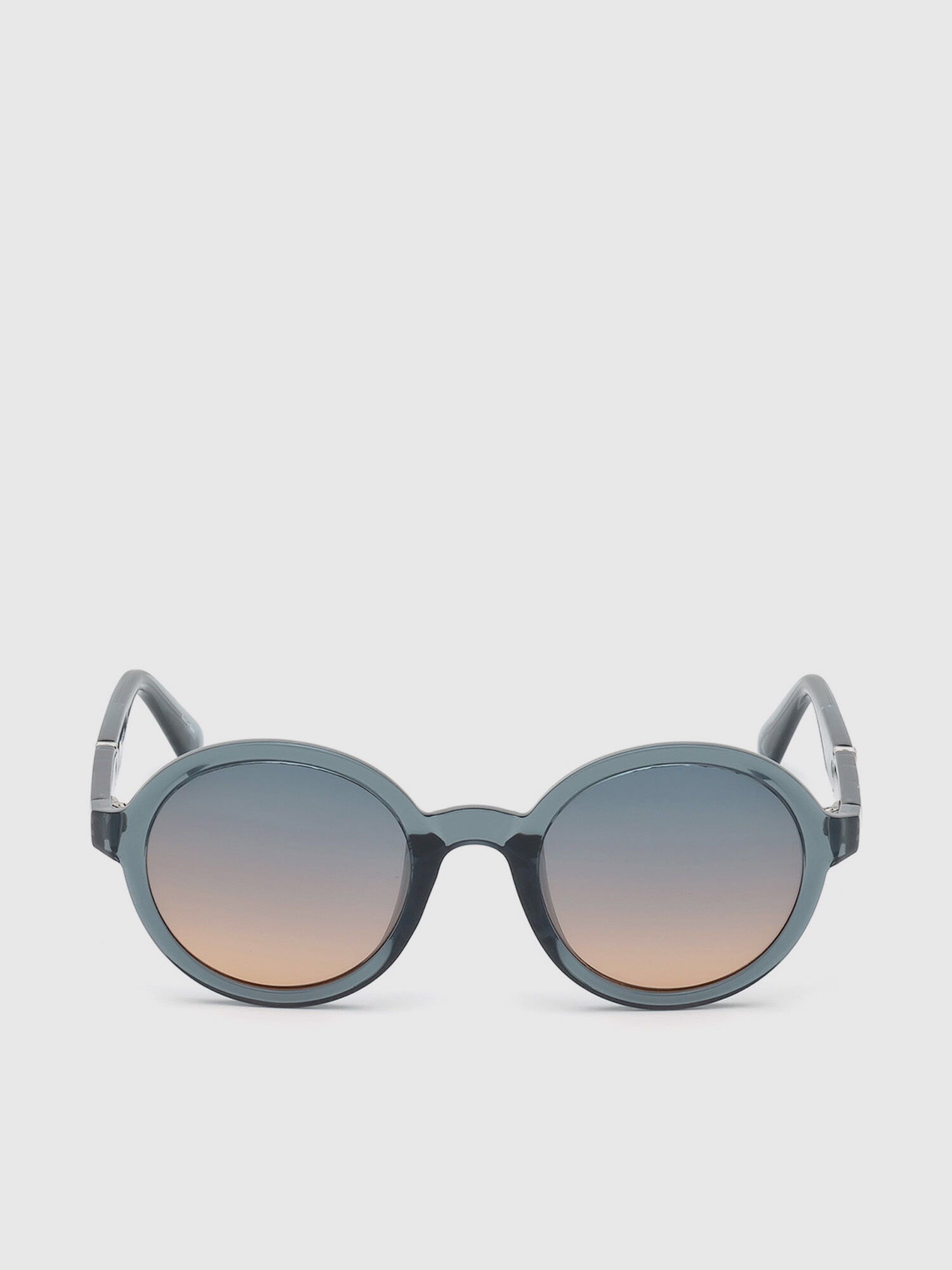 Diesel - DL0264, Unisex's Round shape eyewear with slanting detail in Blue - 1