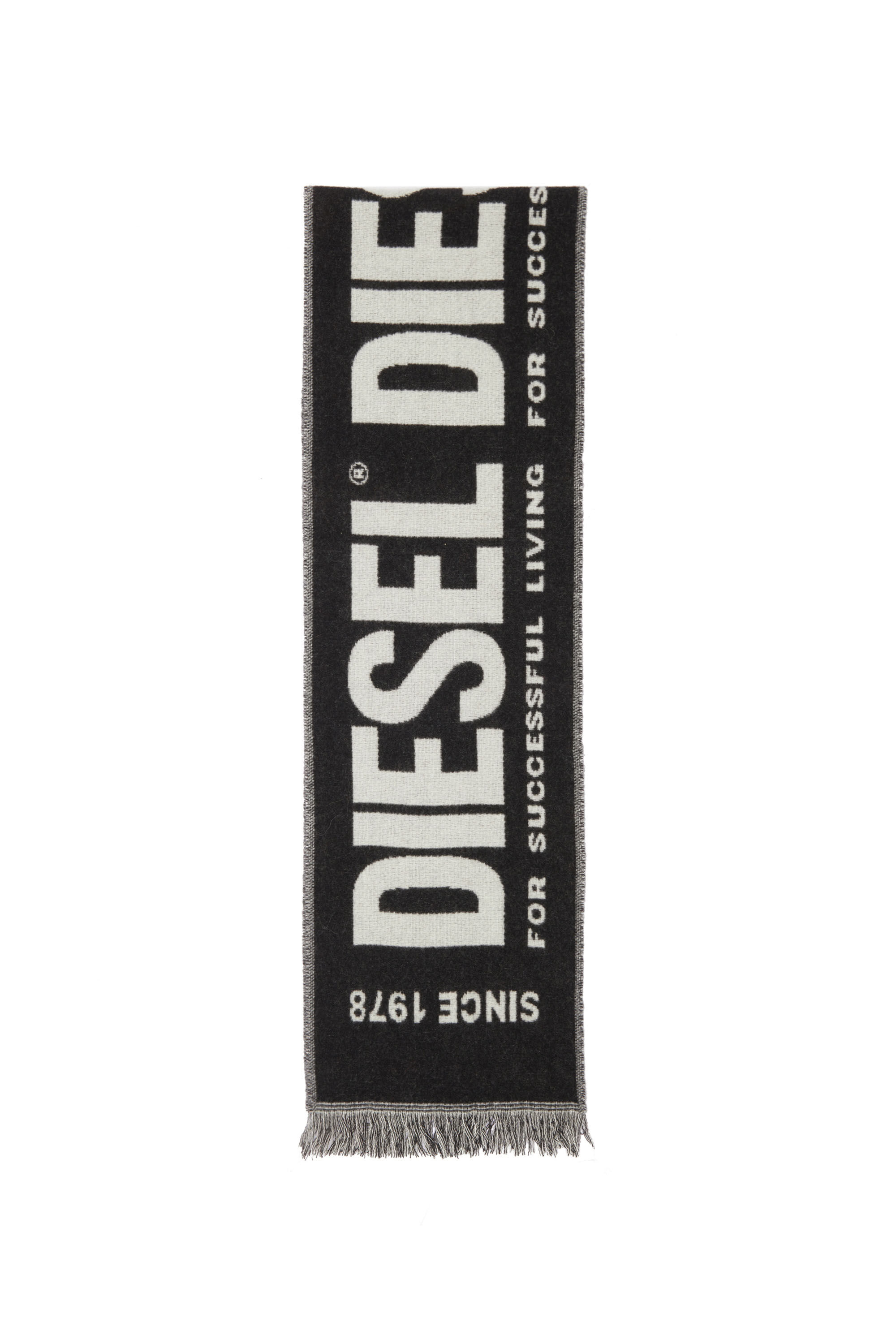 DIESEL ディーゼル　ジャガード　S-BISC レッド×ホワイト　マフラー DIESEL ディーゼル ジャガード S-BISCレッド×ホワイト マフラー