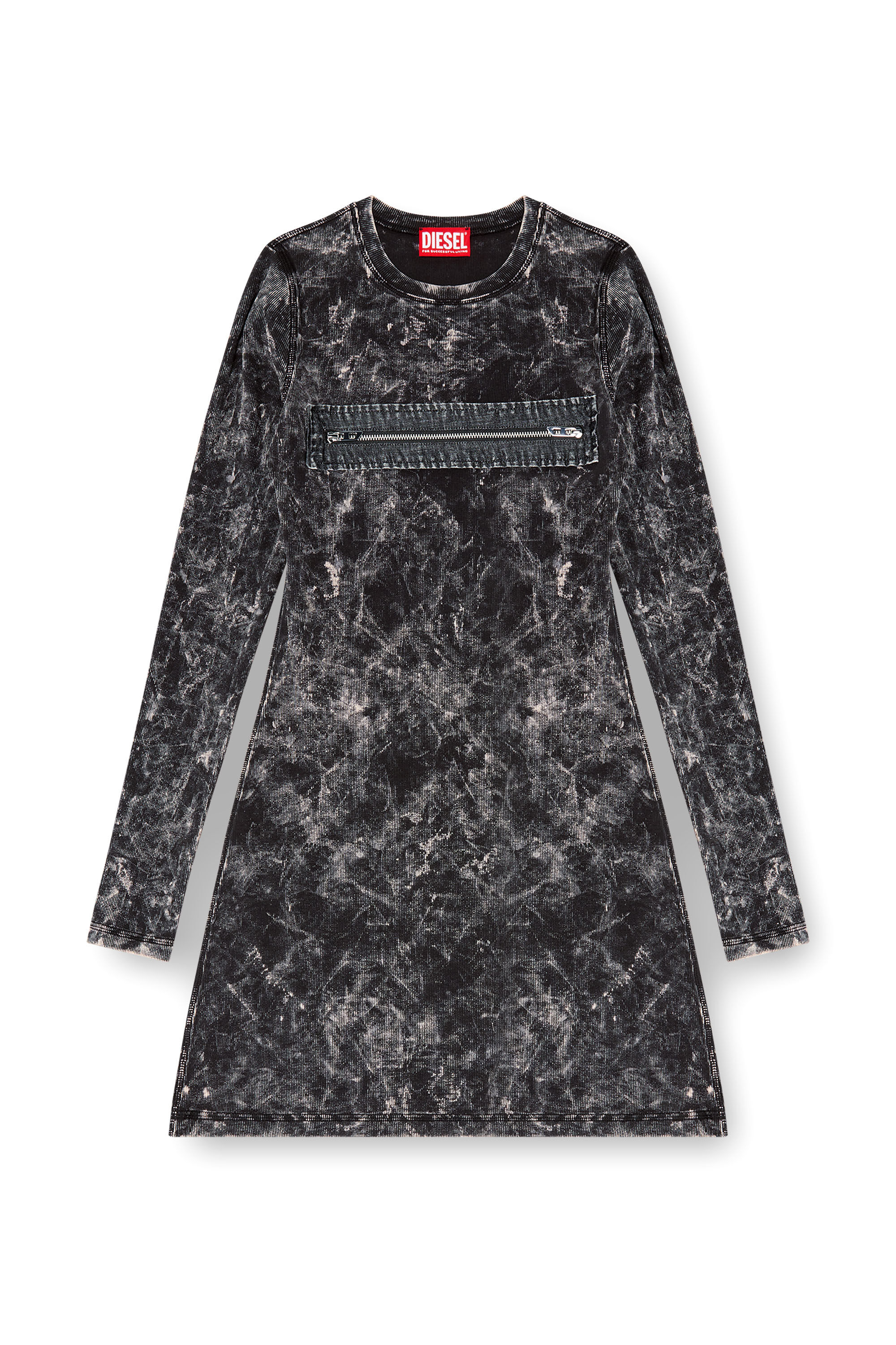 Women's Short dress with zipped cut-out | Black | Diesel
