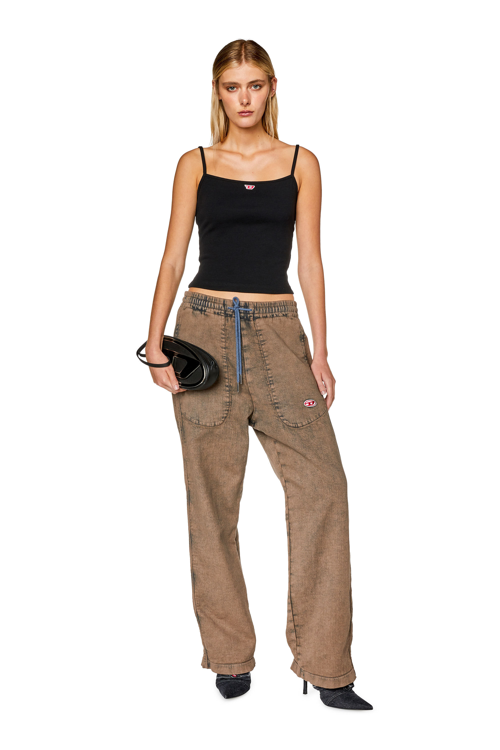 Diesel - Straight D-Martians Track Denim 09H04, Straight D-Martians Track Denim Unisex in Marrón - 7