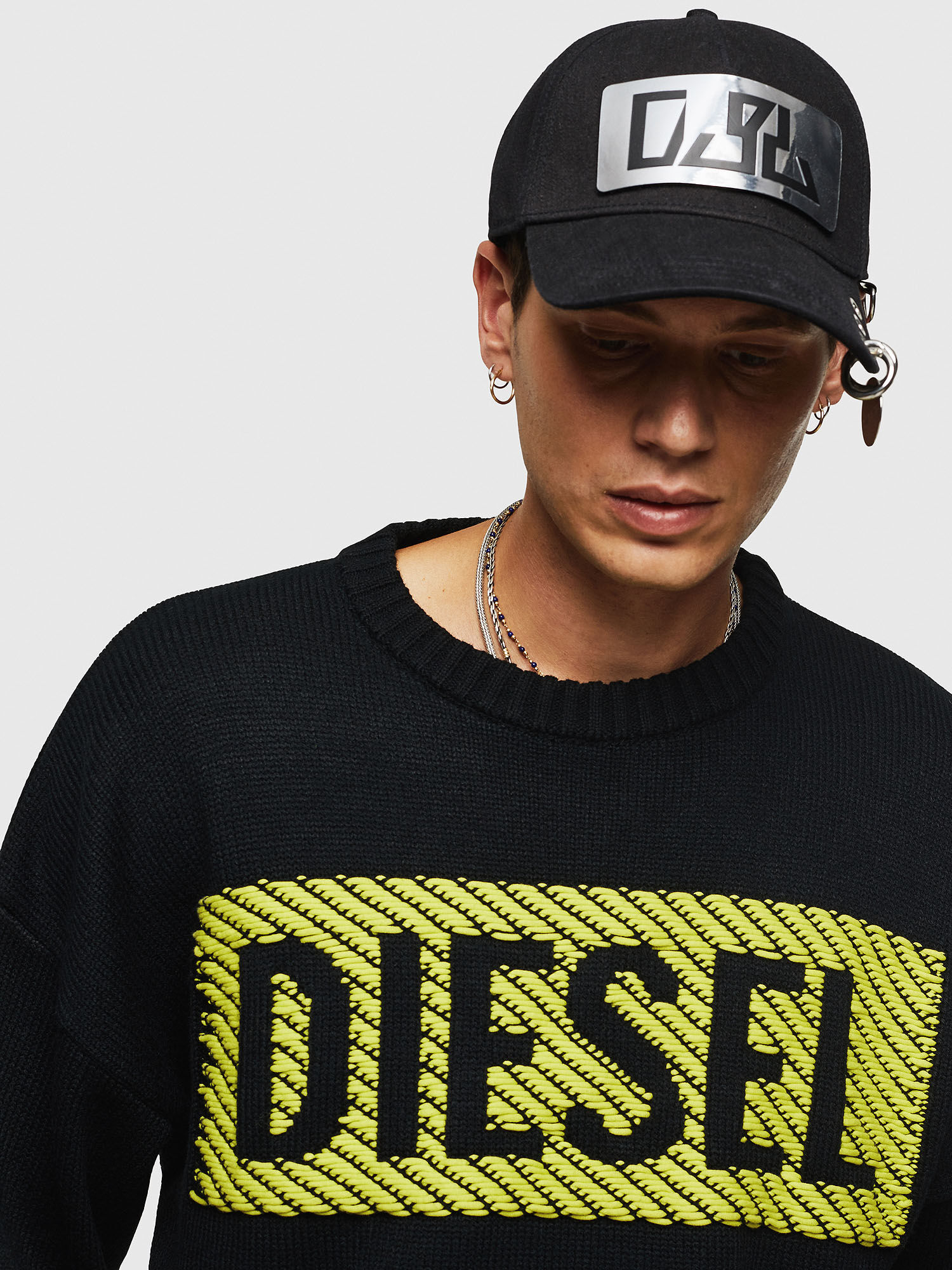 K LOGOX C Men Logo pullover with 3D intarsia Diesel