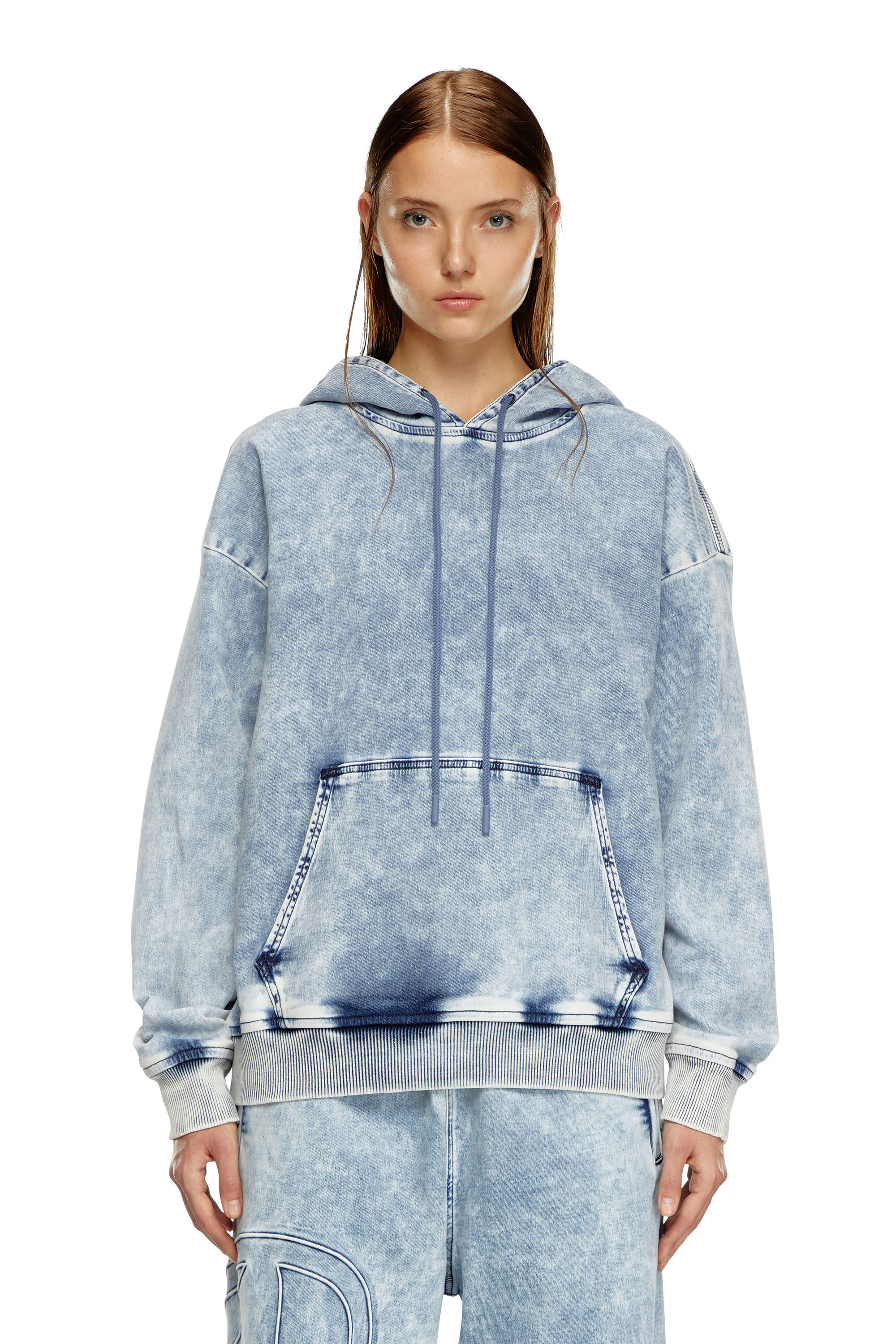 Womens denim hoodie top