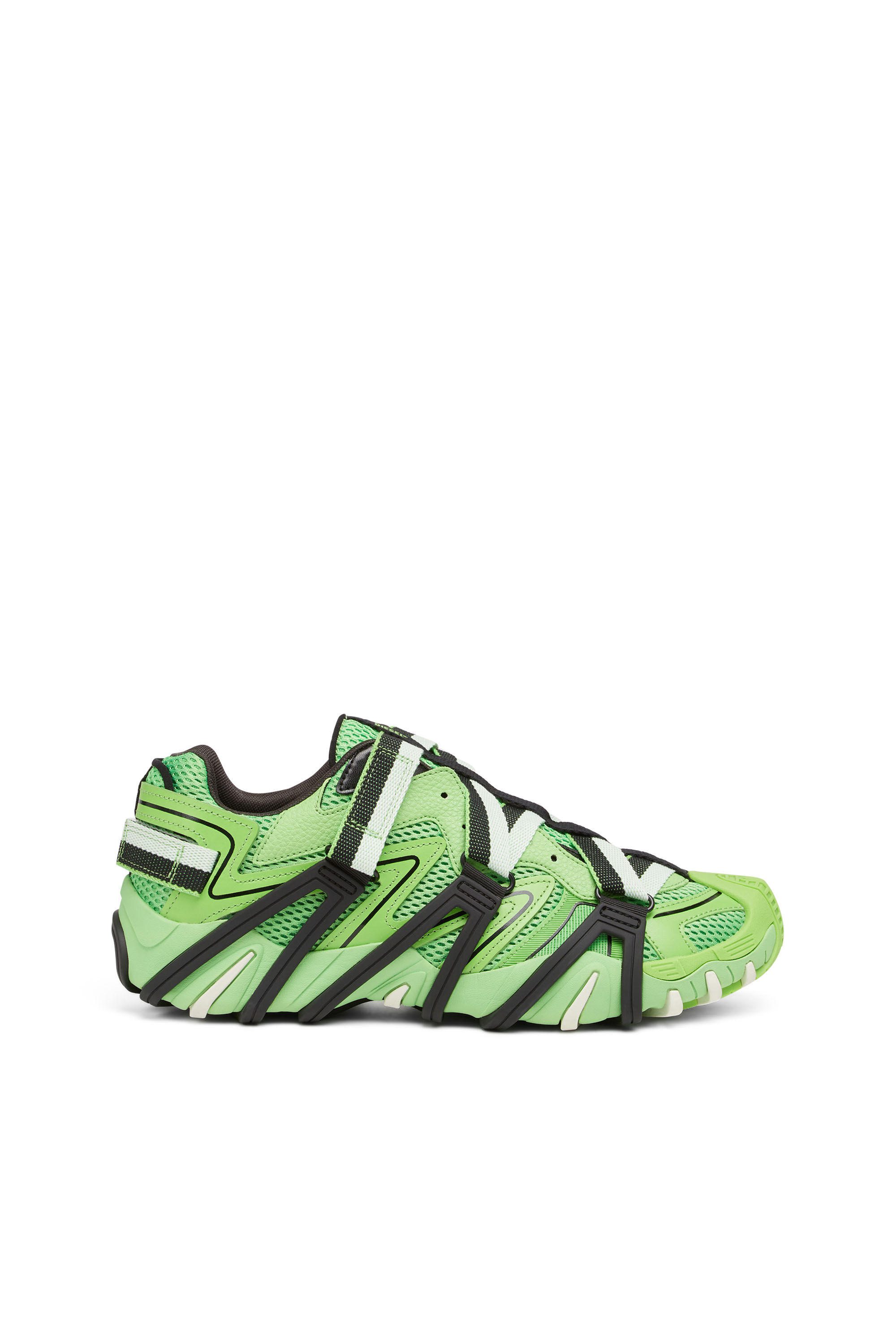 Diesel - S-PROTOTYPE-CR  W, Woman's S-Prototype-CR  W - Cage sneakers in mesh and leather in Green - 1