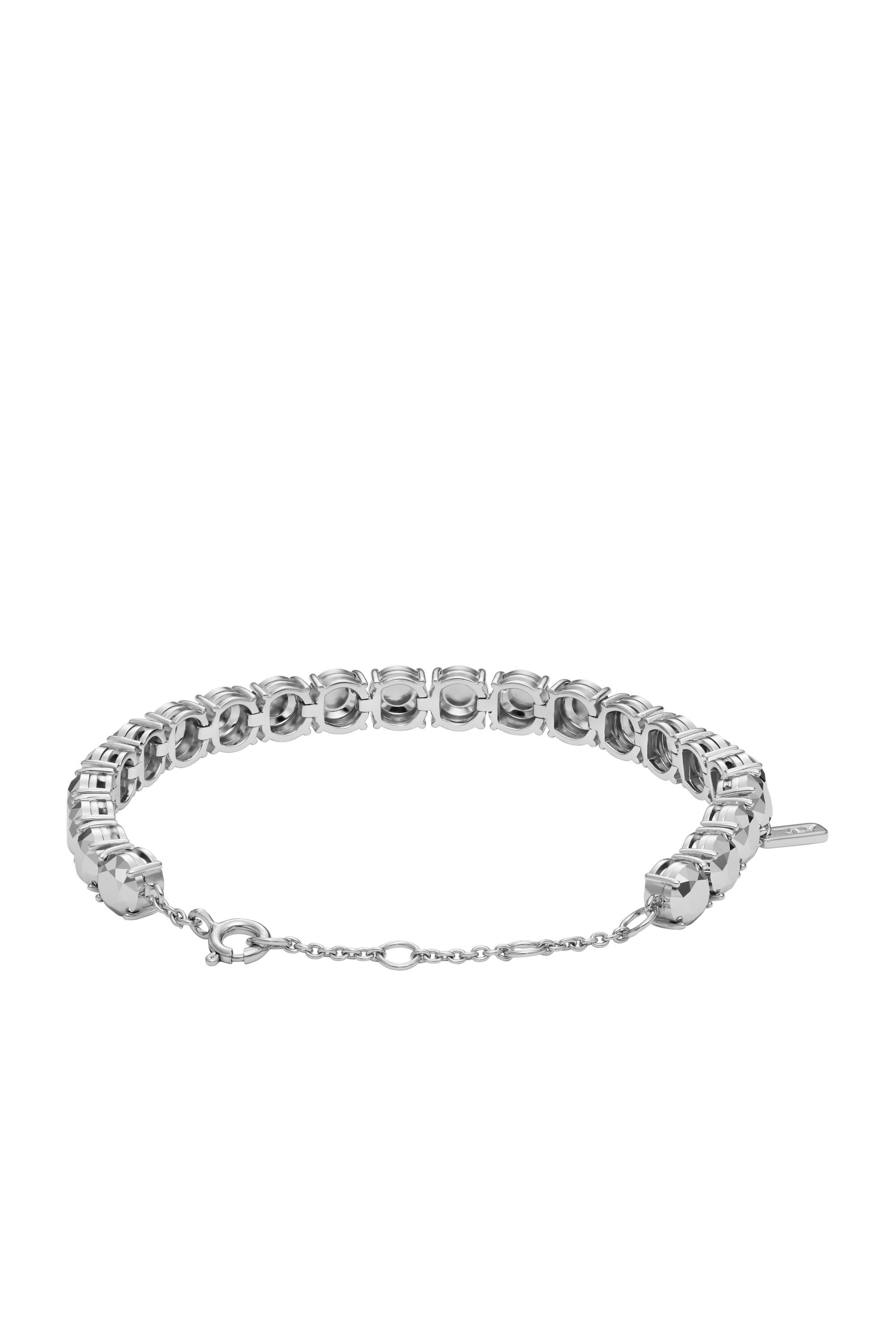Diesel - DL1354040 STERLING SILVER JEWEL, Pulsera con corte de diamante de plata esterlina Unisex in Plateado - 2