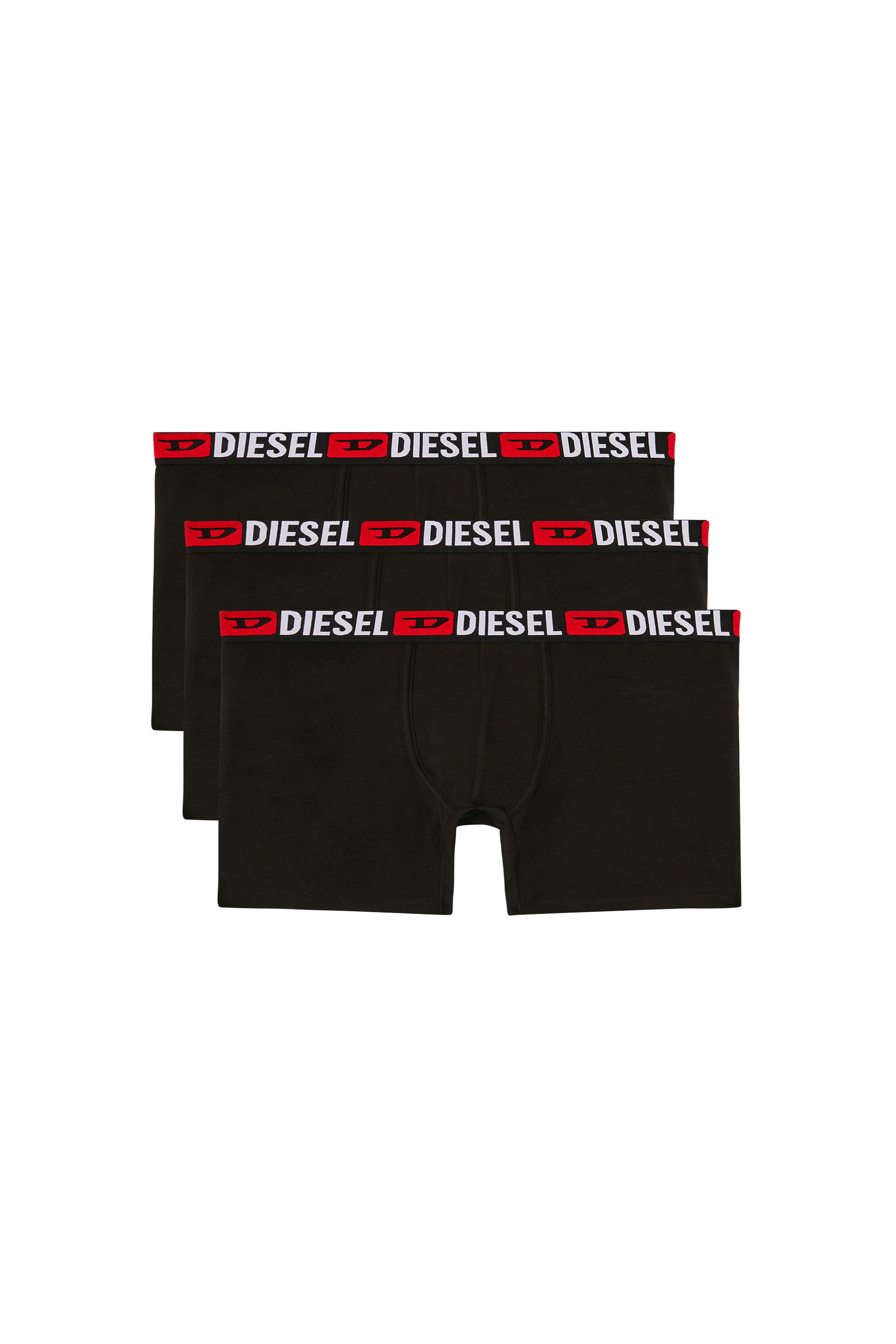 Men's Three-pack stretch cotton boxer briefs | Black | Diesel