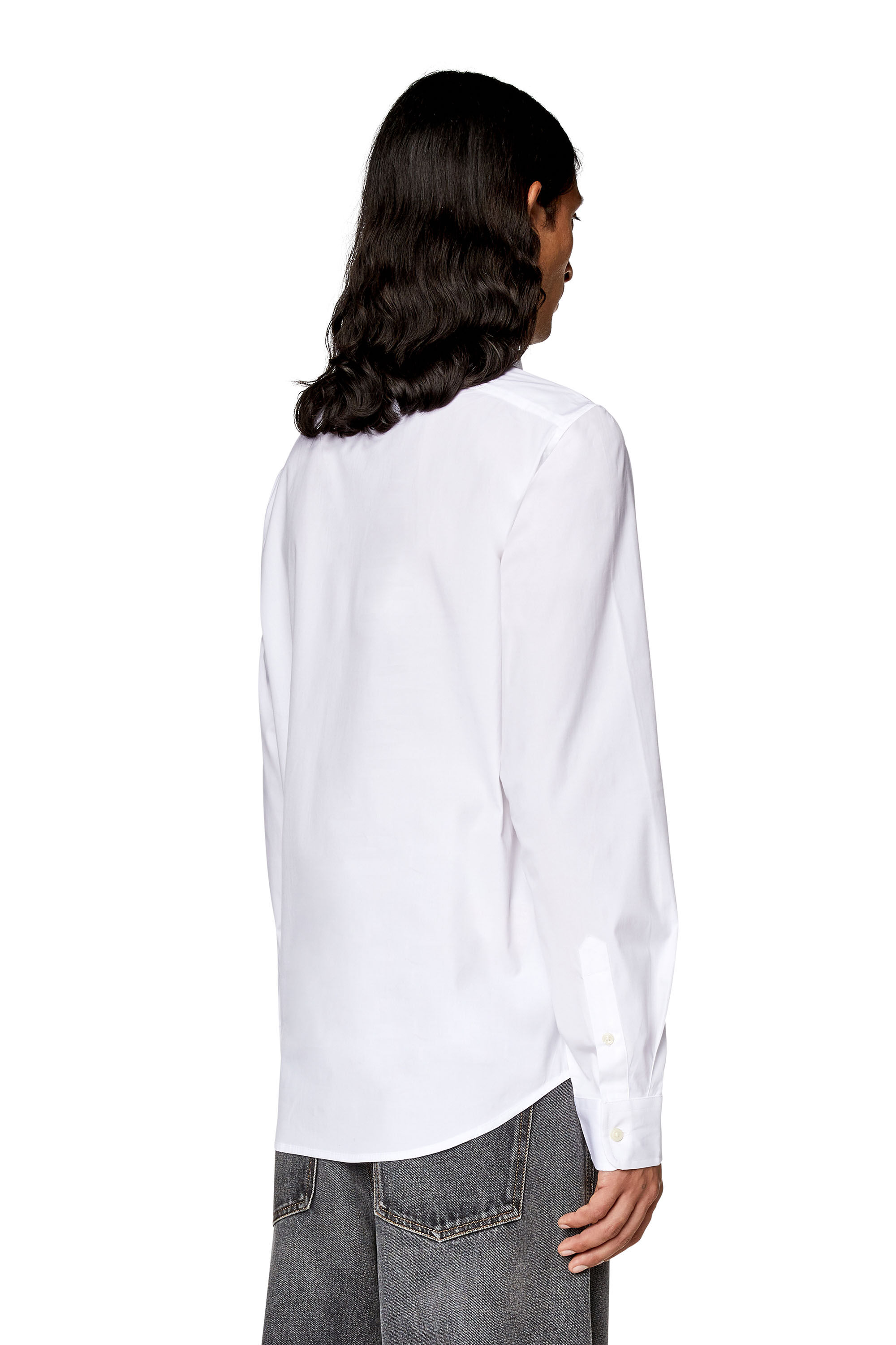 Men's Shirt with oval D patch | White | Diesel