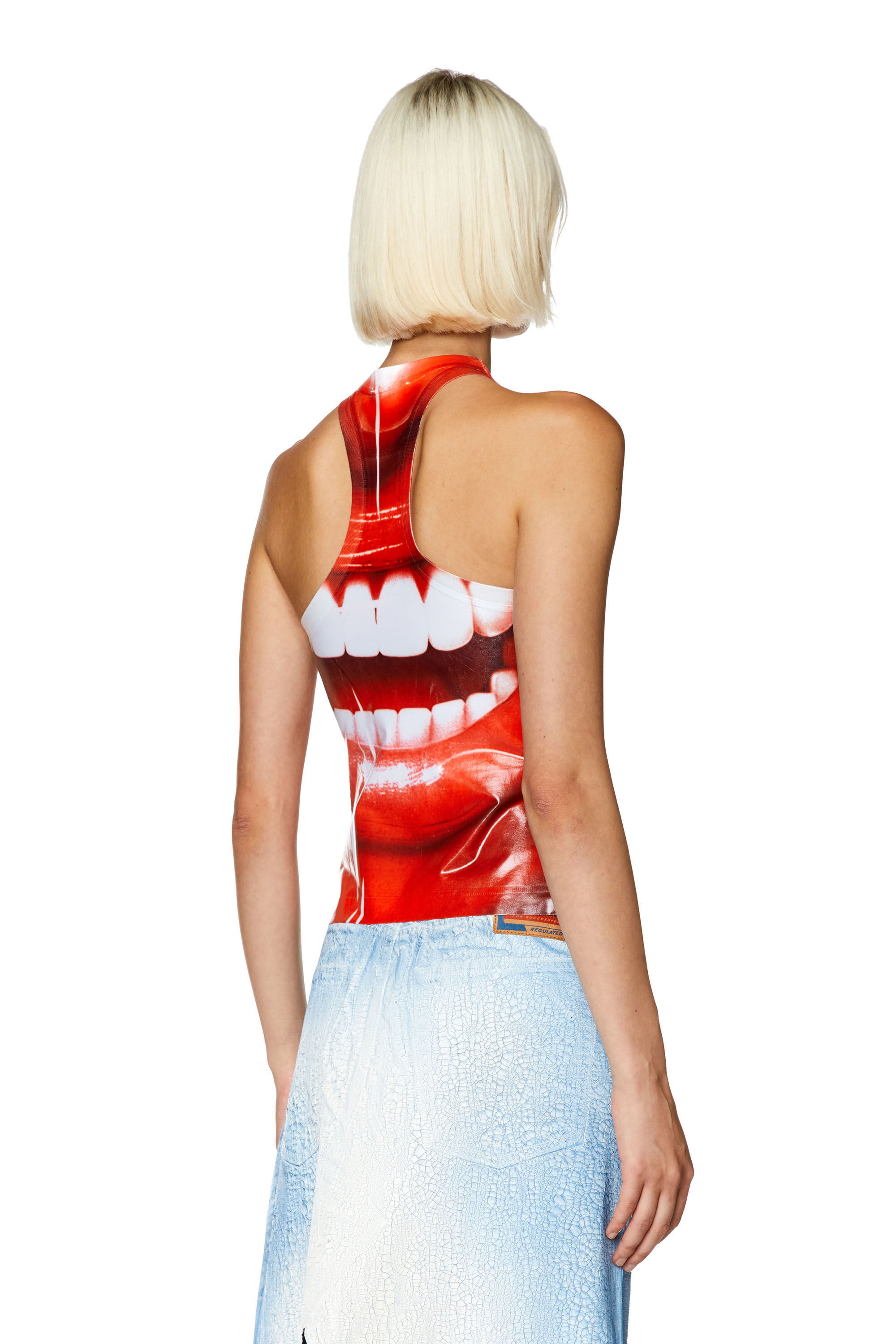 スペシャル特典 Tank Women's top Diesel | Pink | print smile with トップス
