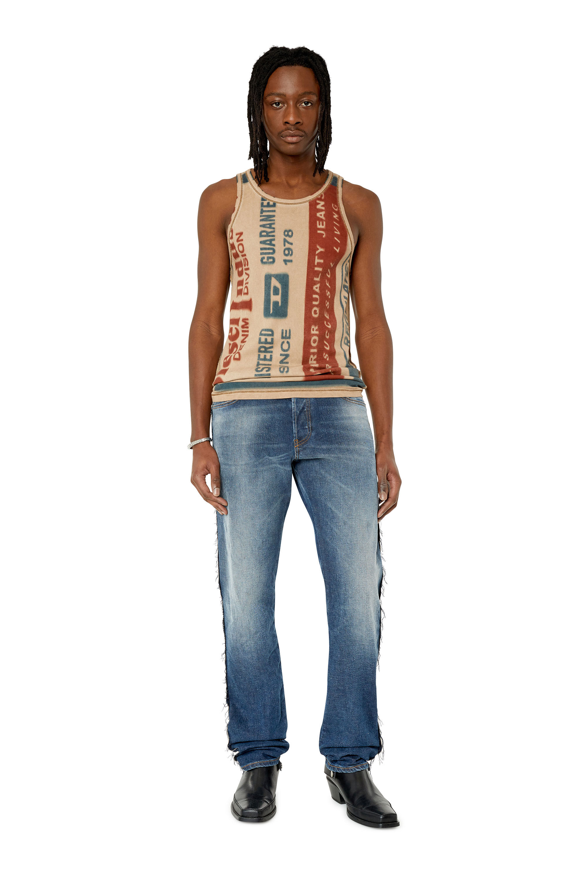 T LIFT G2 Man Tank top with jacron patch print Diesel