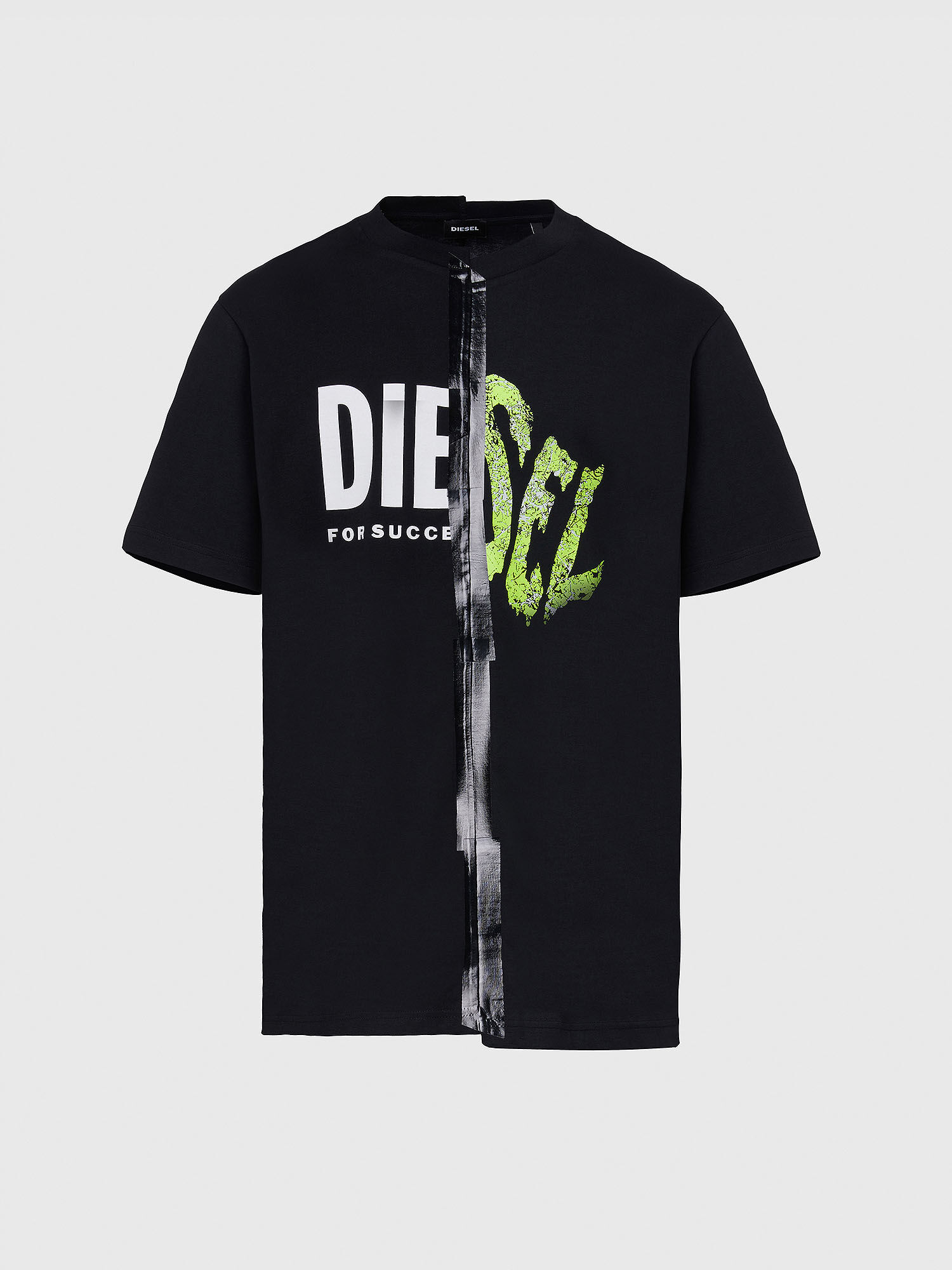 T-JUBBLE-X2 Man: Spliced T-shirt with patchwork logo | Diesel