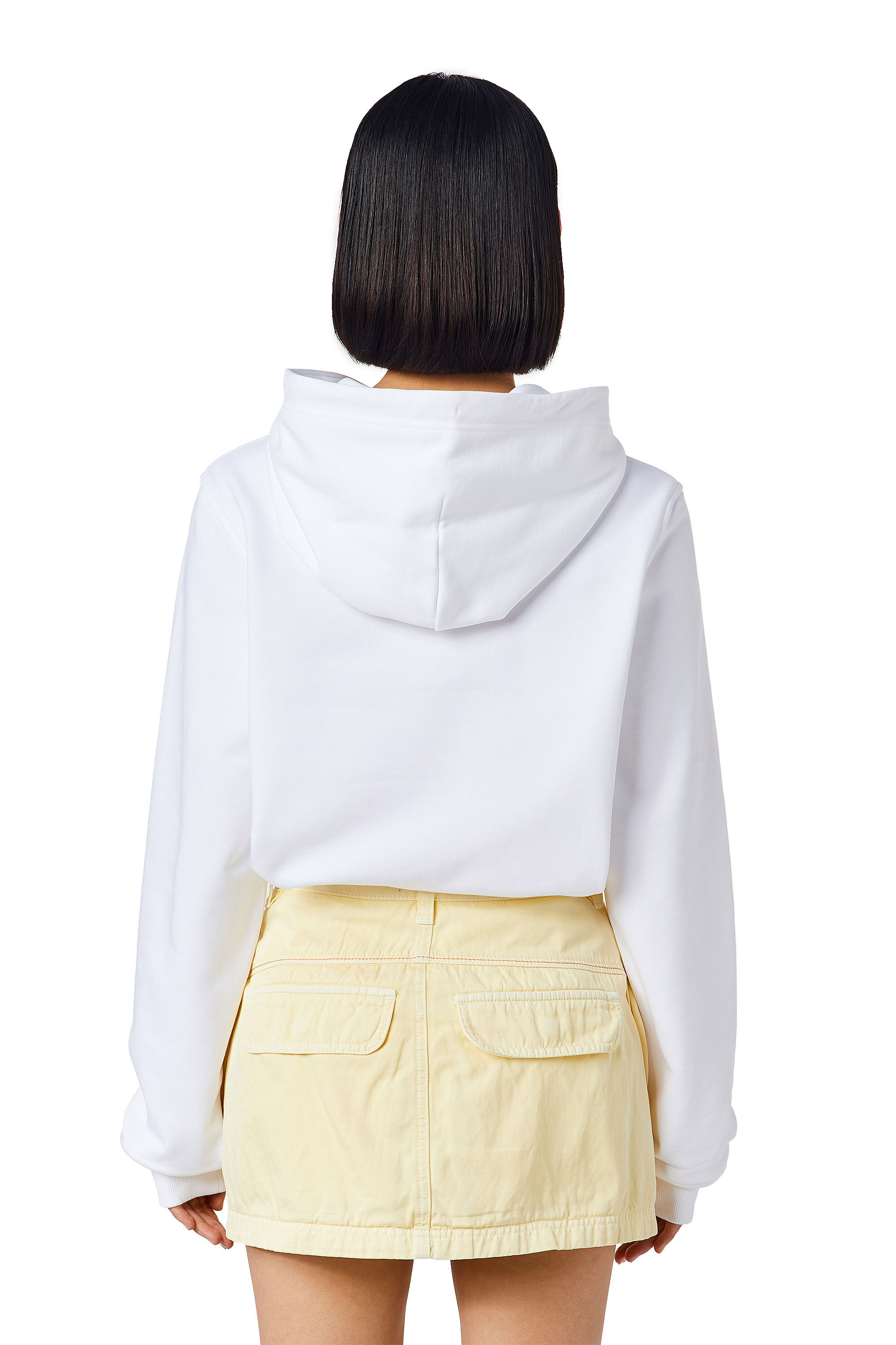 Diesel - S-GINN-HOOD-D, Woman's Hoodie with D logo in White - 4