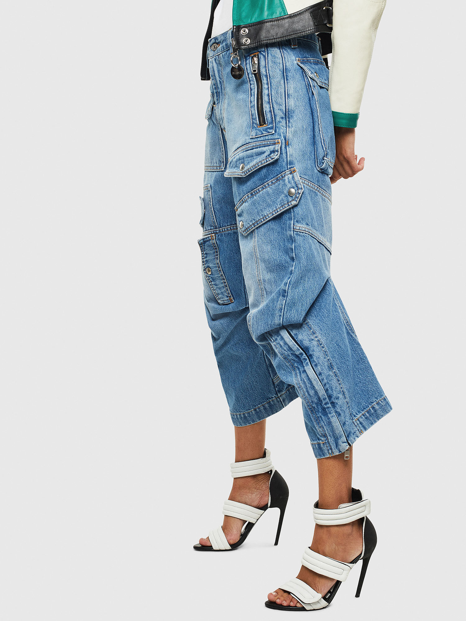 DE-MIRY Cropped jeans cargo pockets | Diesel