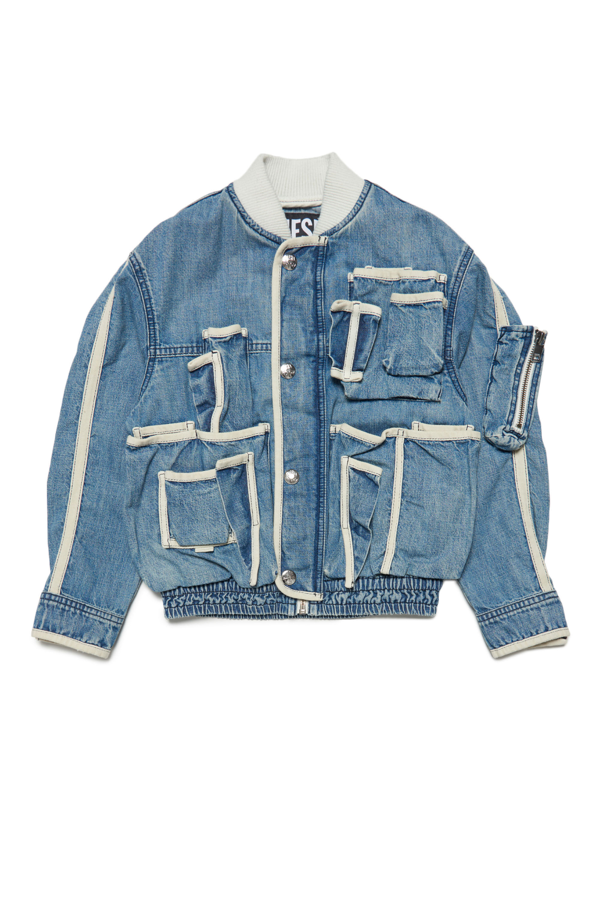 JSCHUT J Man Denim jacket with utility pockets Diesel