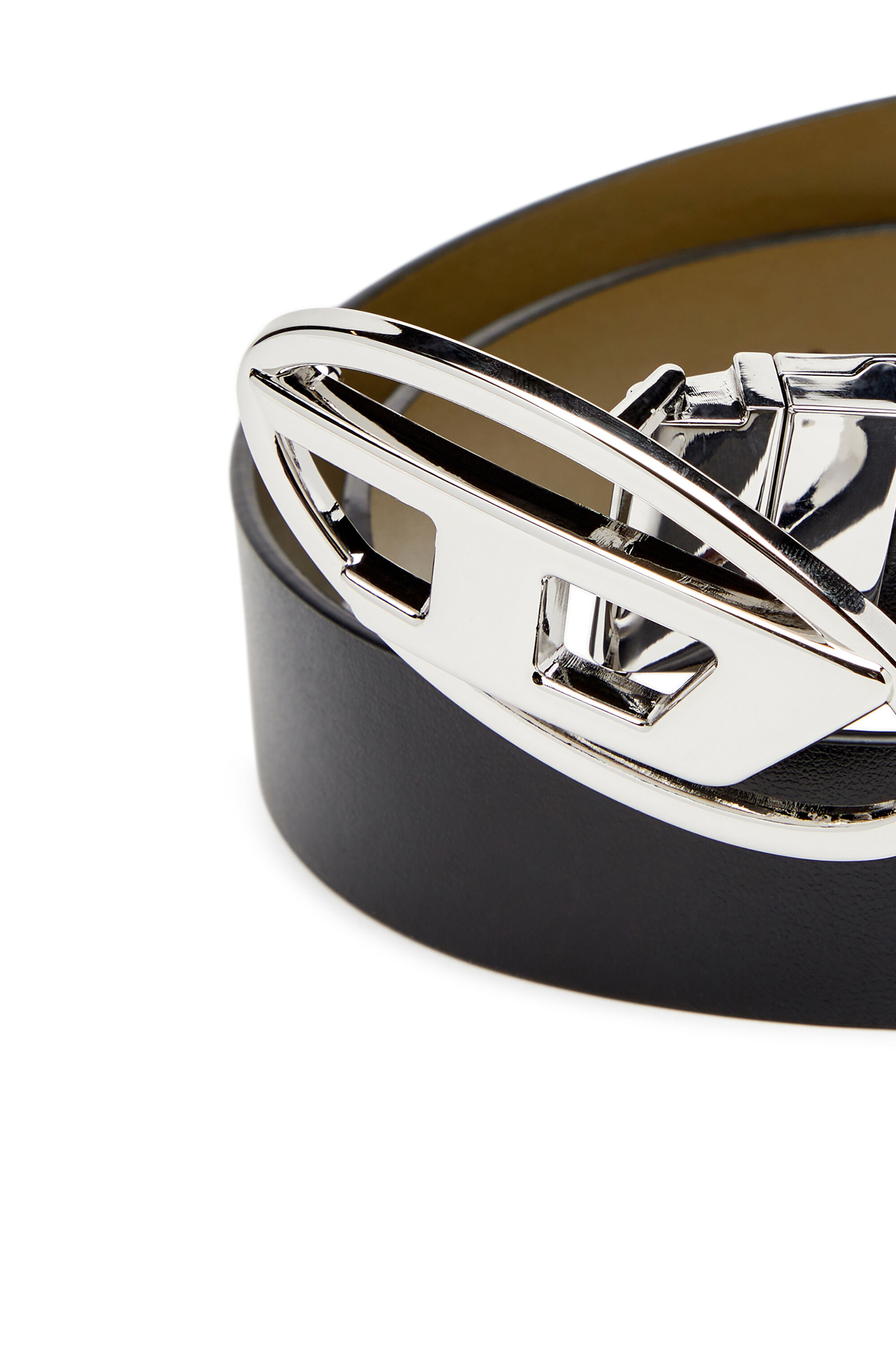 DIESEL☆ Reversible leather belt with Oval D buckle ホワイト Women's 3cm reversible leather belt with Oval D buckle