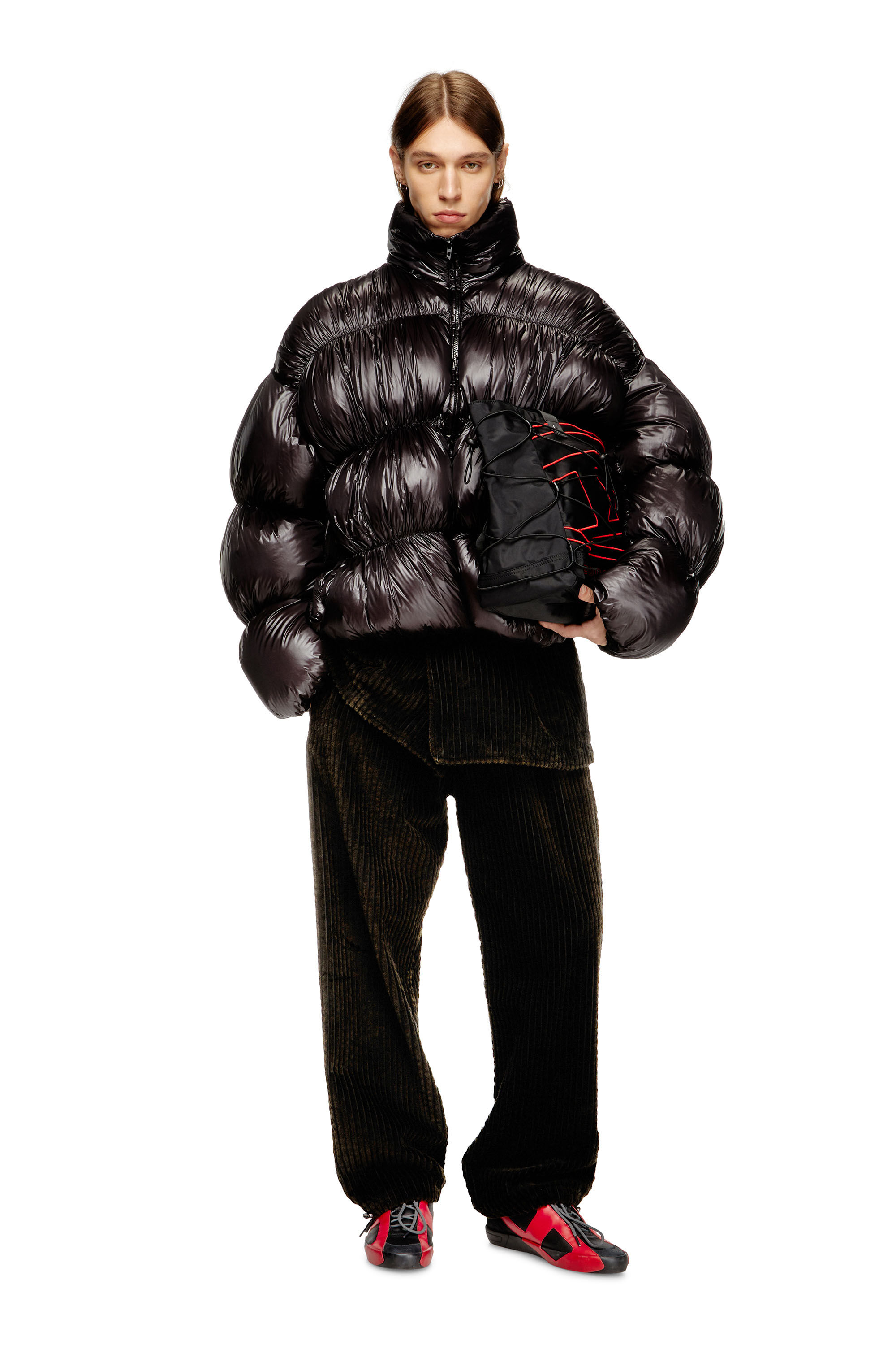 Diesel - W-CHOCO, Hooded down jacket with bubble effect Hombre in ToBeDefined - 1