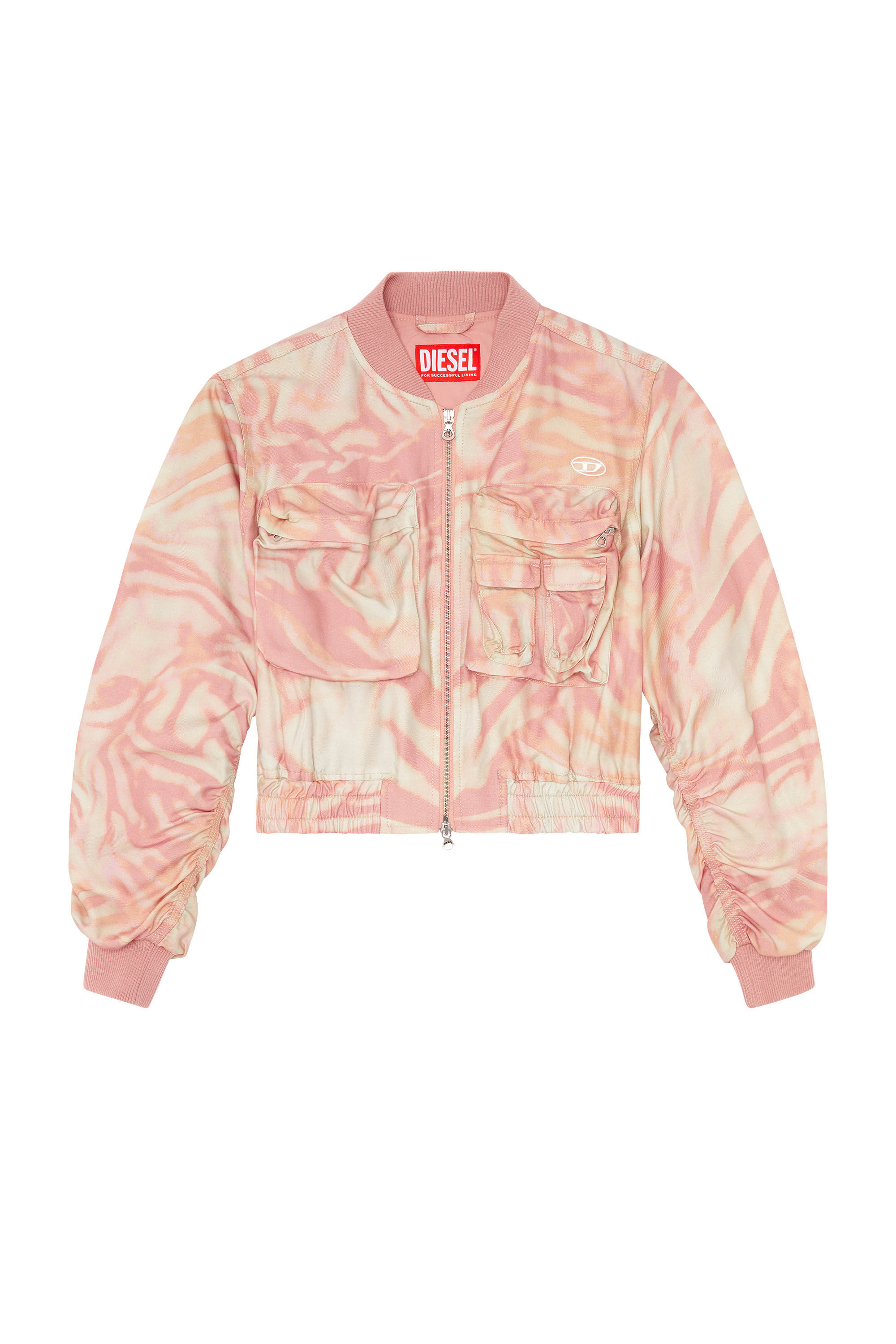 Diesel pink bomber jacket clearance